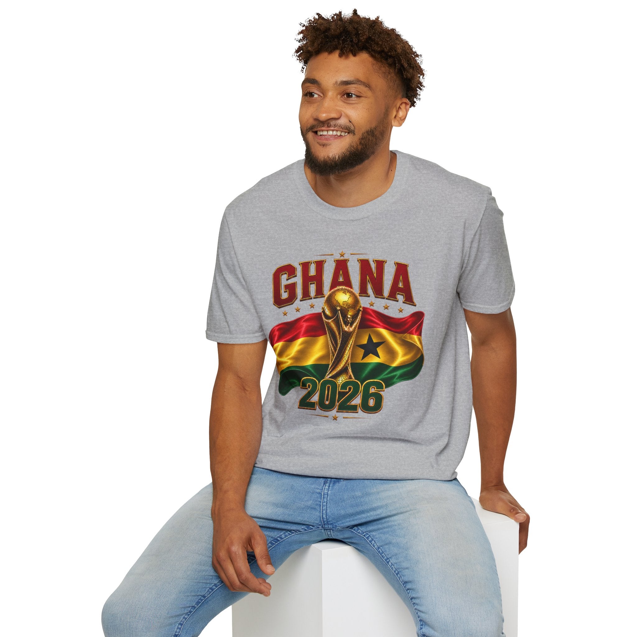 Ghana 2026 World Cup T-Shirt — Flag & Trophy Football Fan Tee