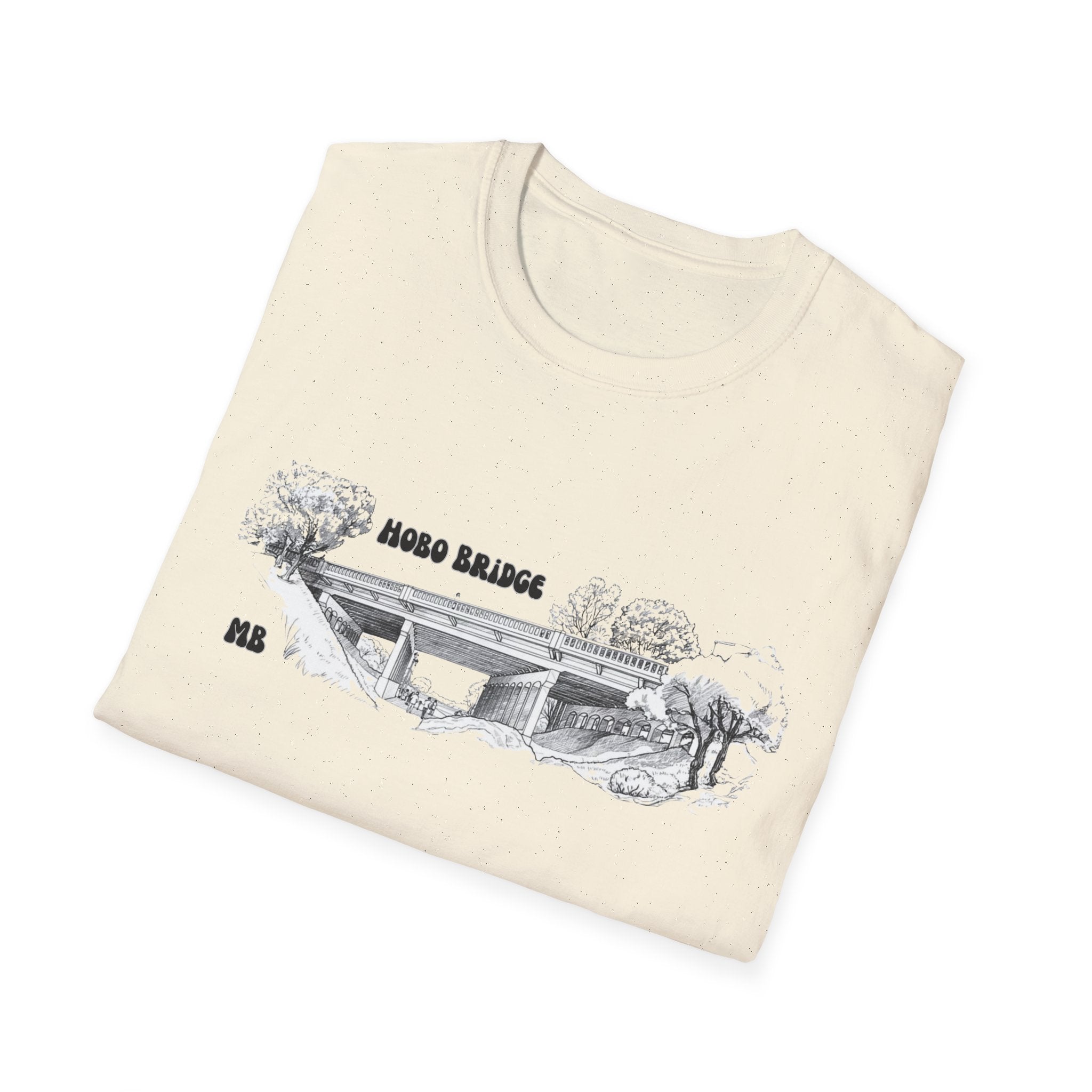 Hobo Bridge Manhattan Beach California Sketch T-Shirt | Hand-Drawn Bridge Illustration IYKYK