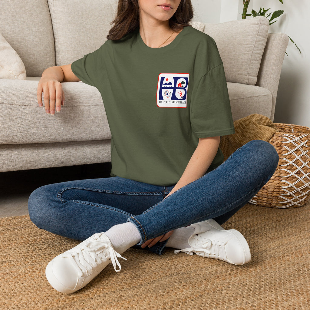 Huntington Beach Retro HB Logo T-Shirt  (printed 3 places)