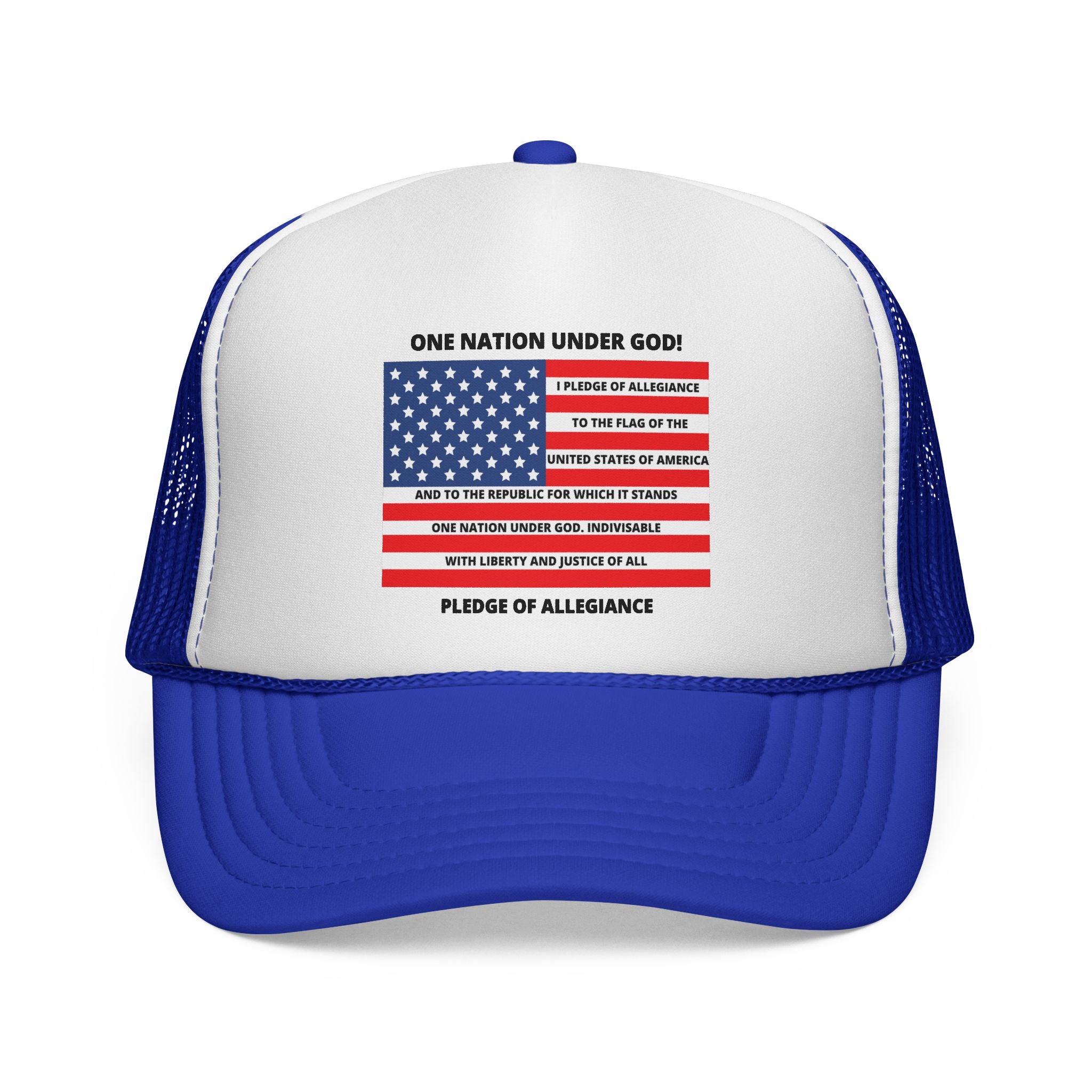 Pledge of Allegiance Trucker Cap — "One Nation Under GOD" Patriotic Hat