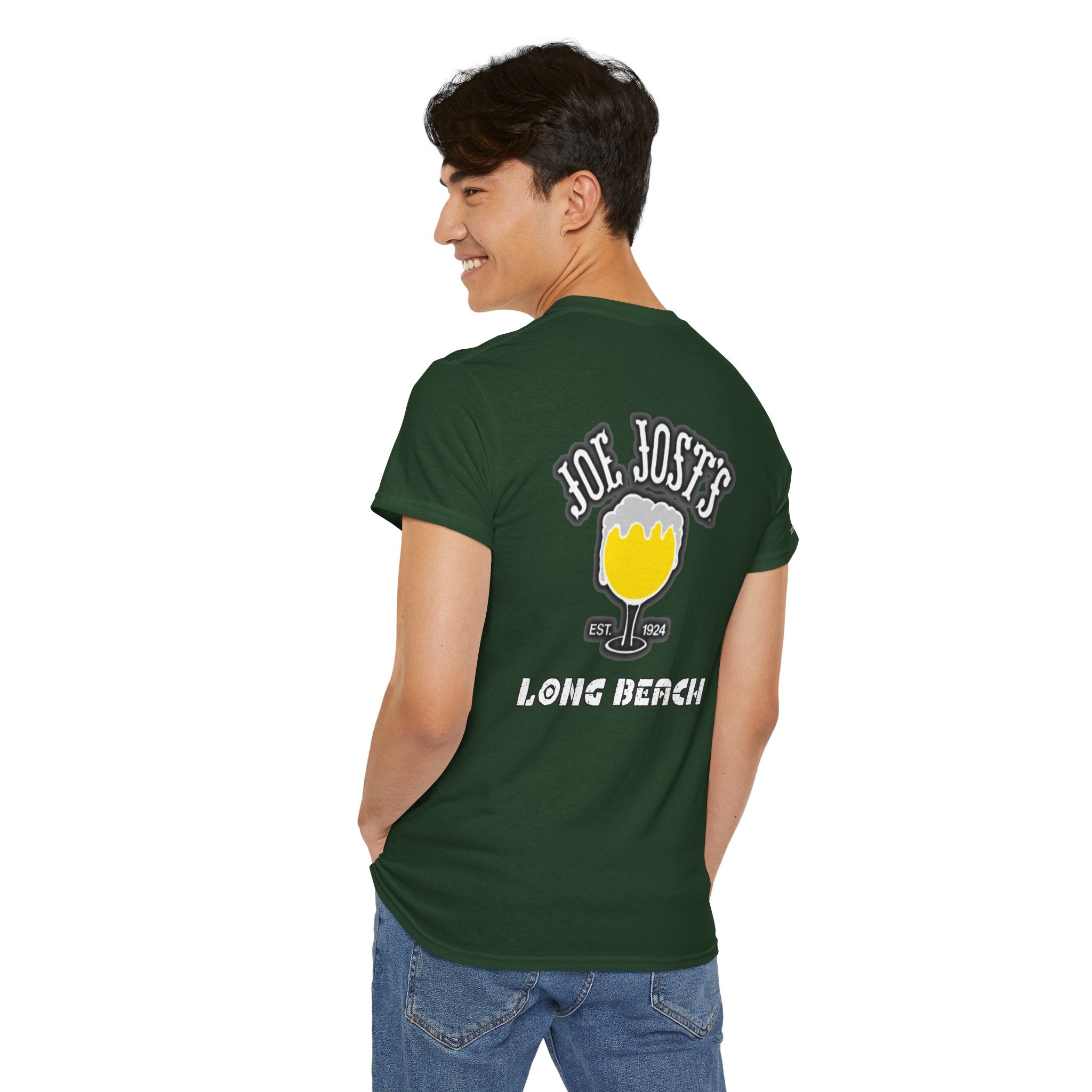 Joe Josts Long Beach California Men's and Woman's Heavy Cotton Tee - Printed 4 Areas