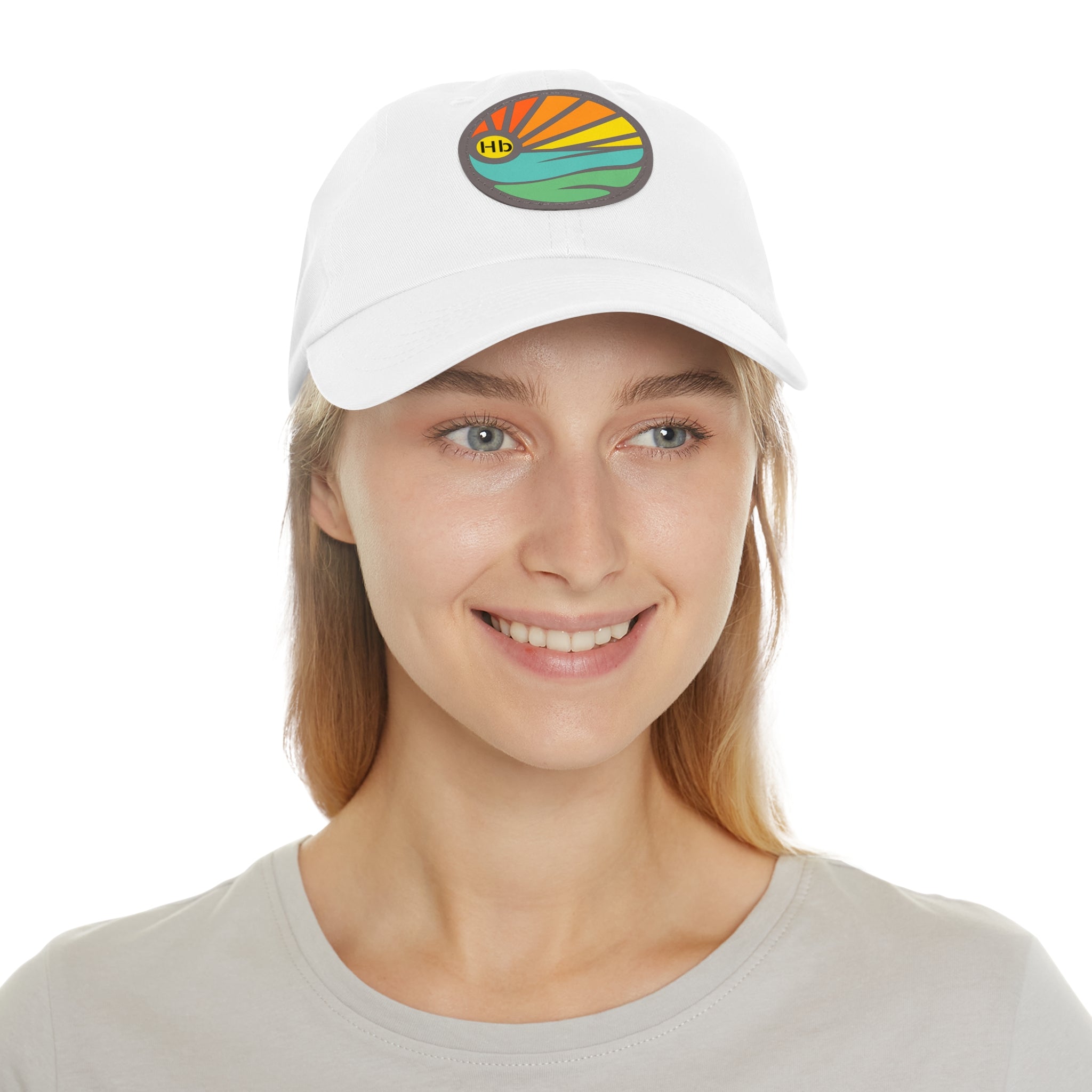 Hermosa Beach Sunset Wave Patch Hat | Mom and Dad Hat with Round Leather Patch #HermosaBeach