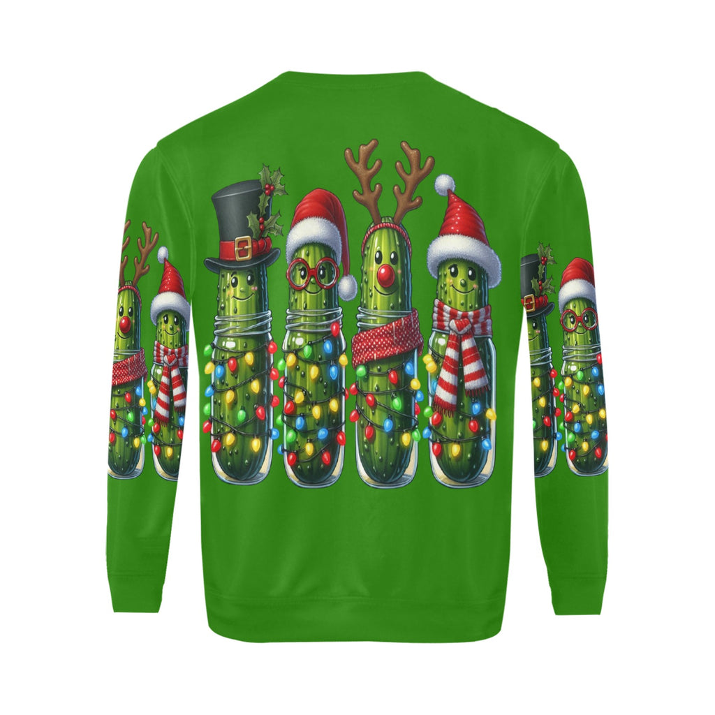 Get Your Ugly On - Dill Pickle Christmas Men's crew neck sweatshirt