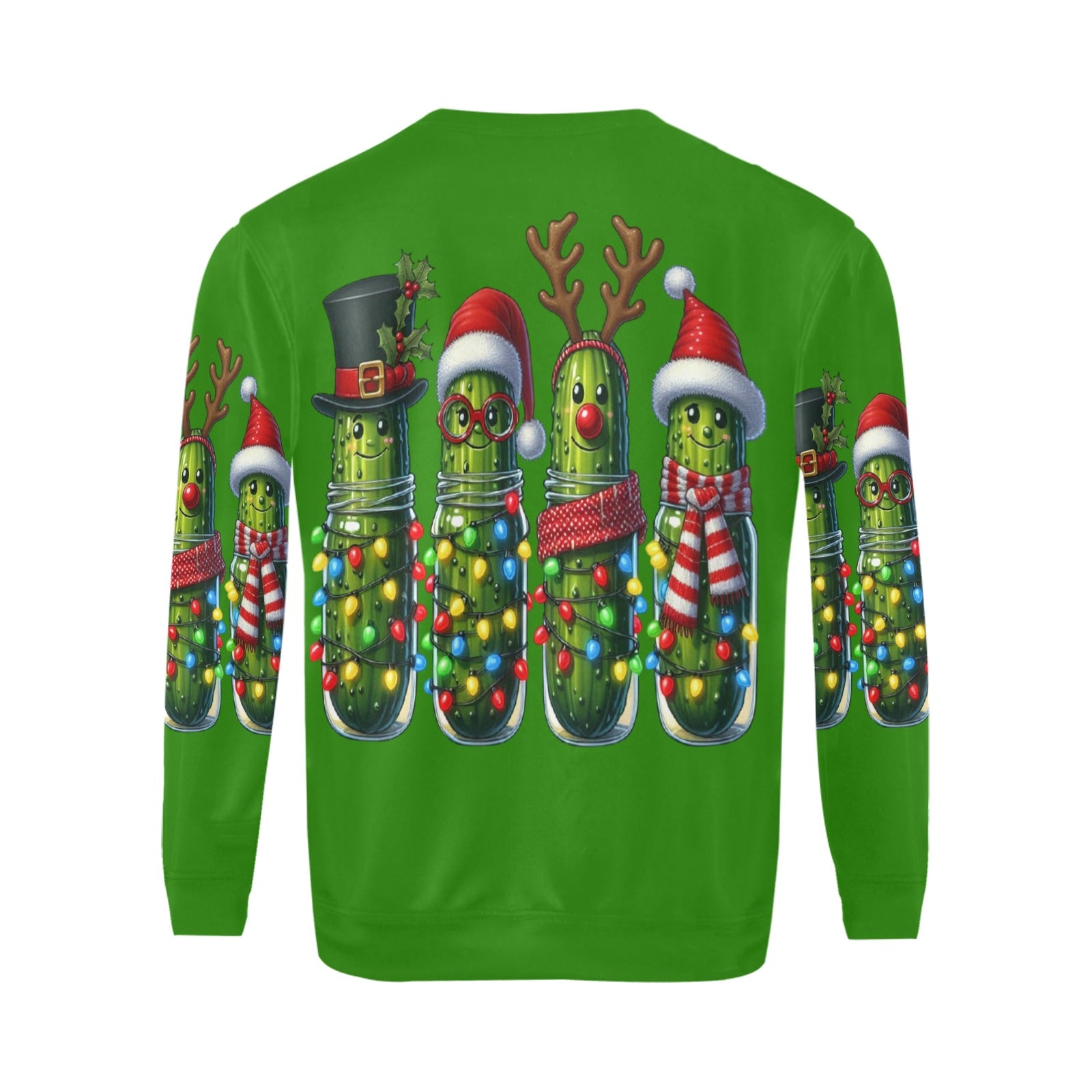 Get Your Ugly On - Dill Pickle Christmas Men's crew neck sweatshirt
