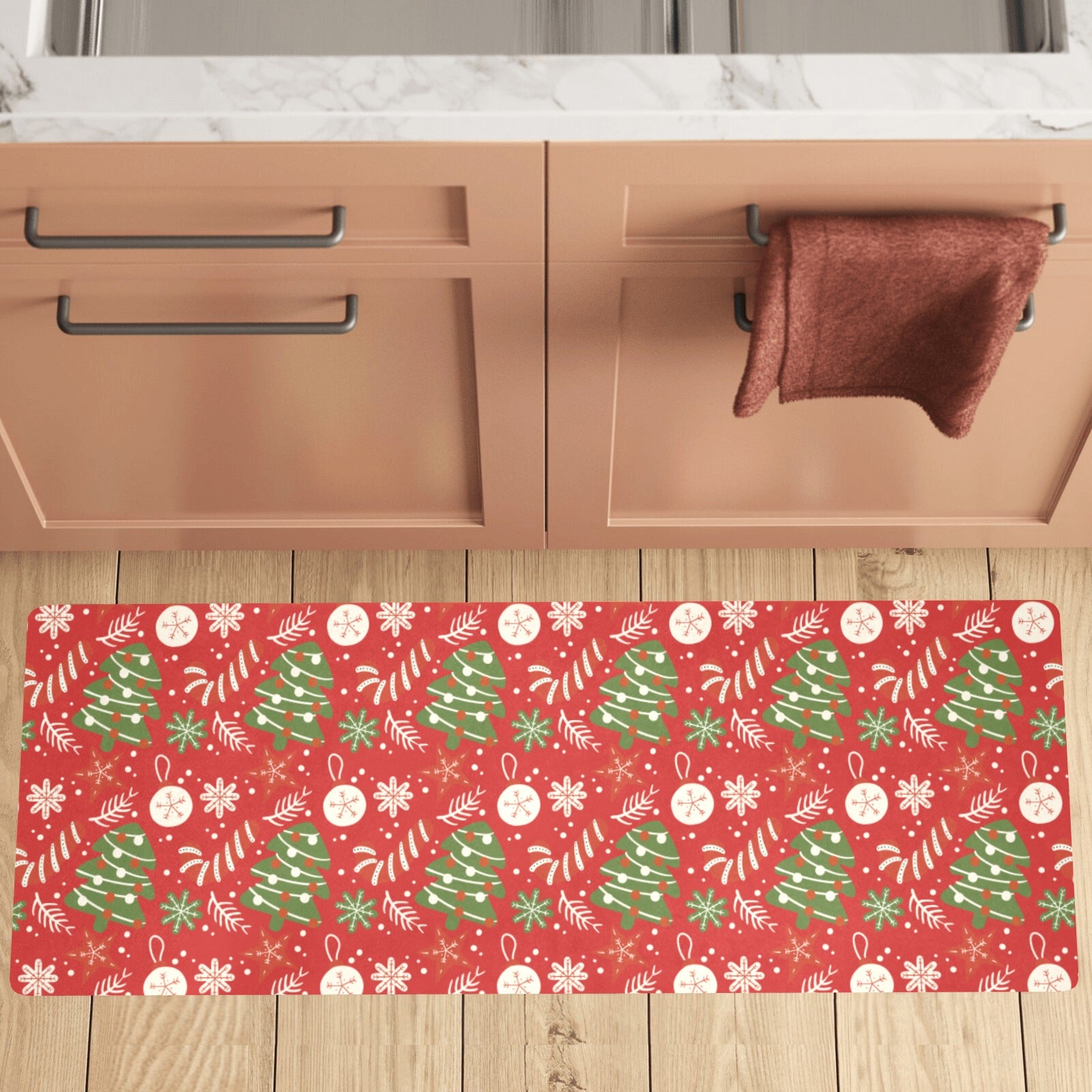 Christmas Kitchen Mat 48"x17" (Made In Queen)