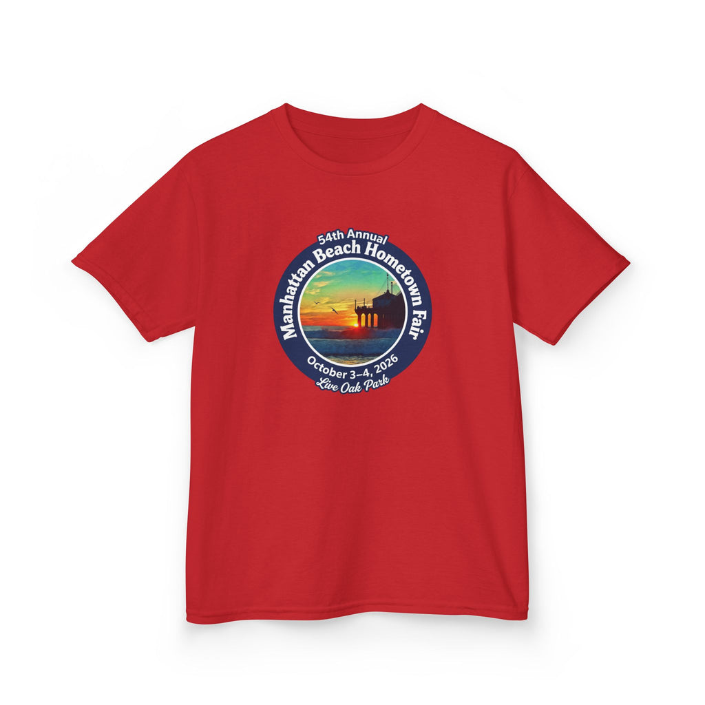 Kids Tee — Manhattan Beach Hometown Fair 2026 Sunset Logo