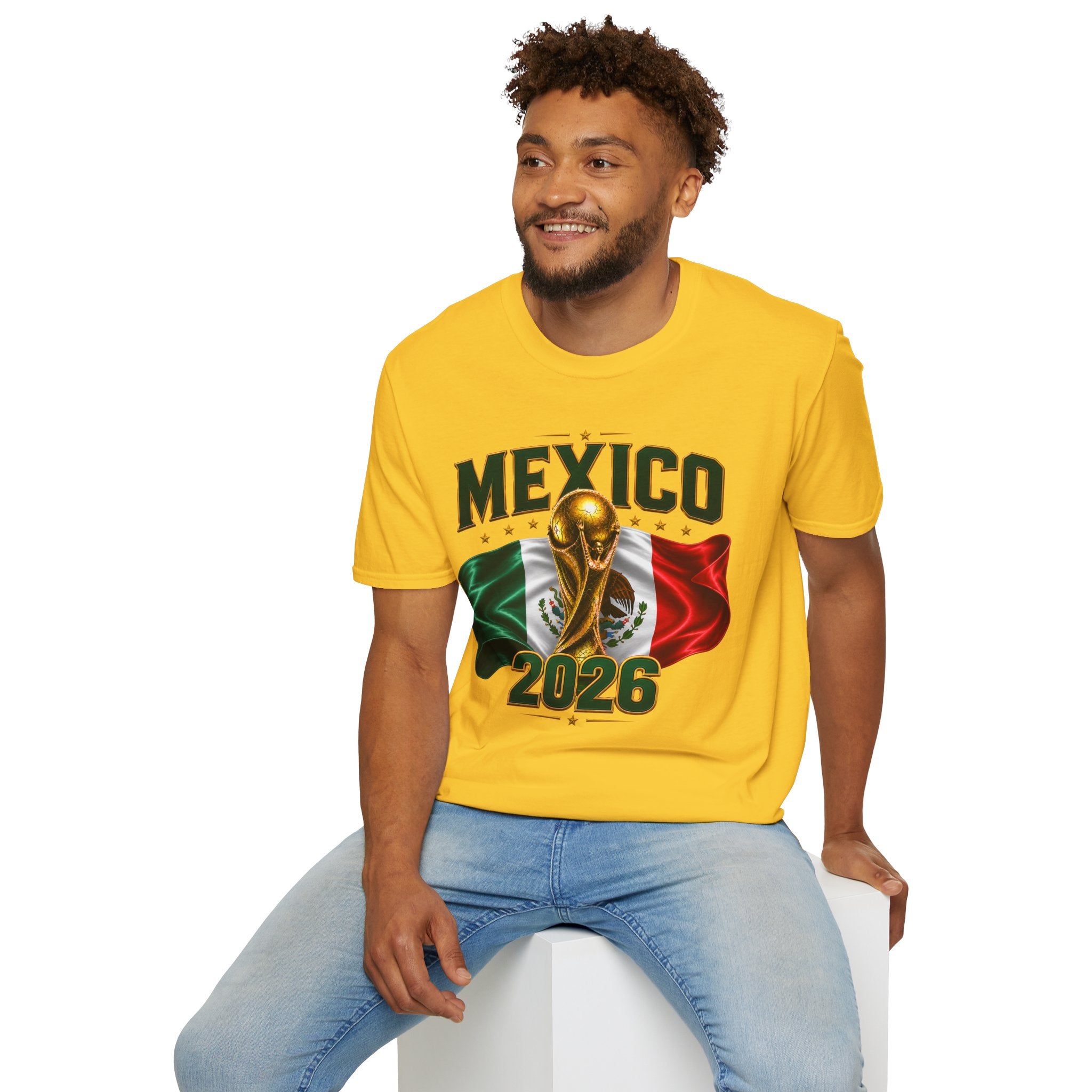 Mexico 2026 World Cup T-Shirt — Flag & Trophy Soccer Fan Tee