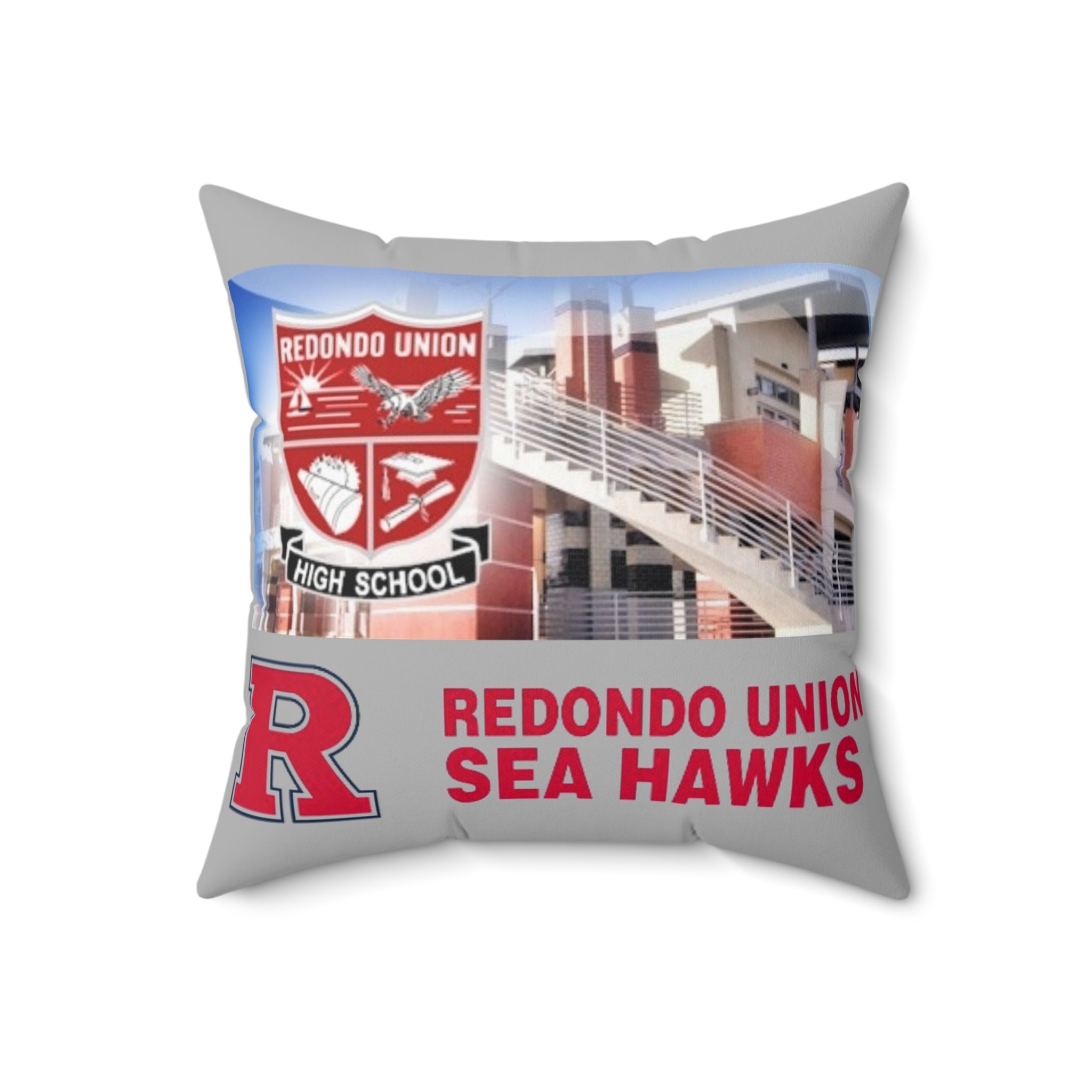 Redondo Beach Union High School - Spun Polyester Square Pillow