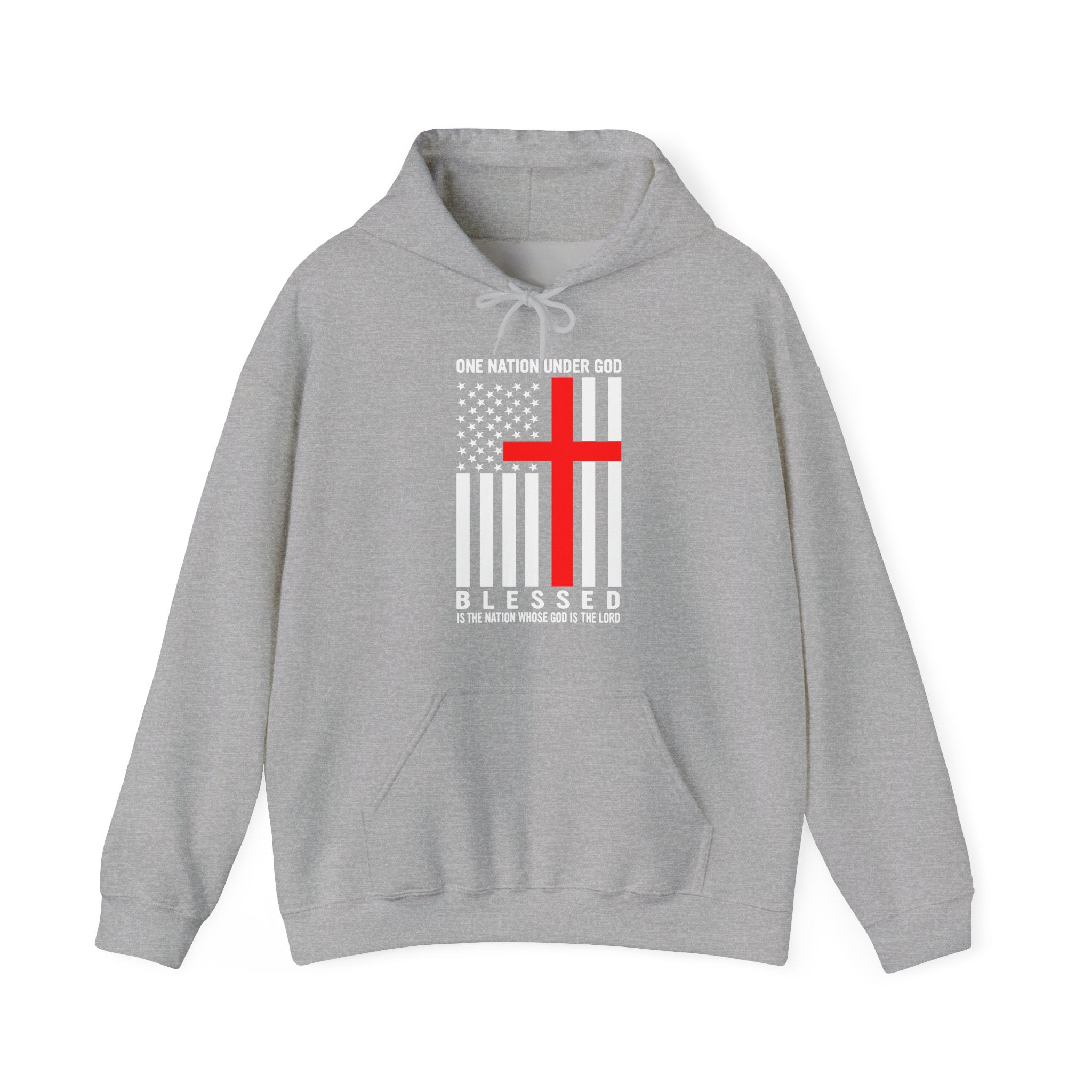 One Nation Under GOD - Printed Both Sides Unisex Heavy Blend Hooded Sweatshirt