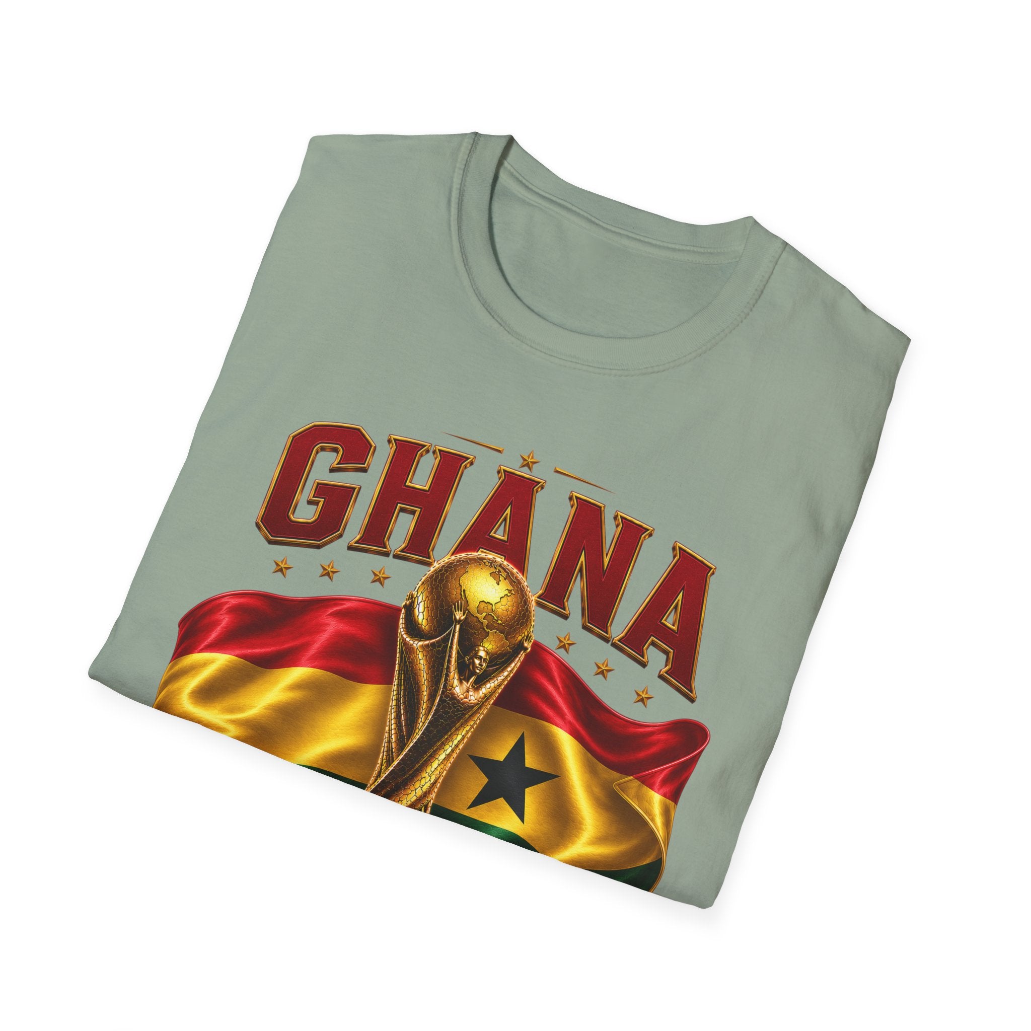 Ghana 2026 World Cup T-Shirt — Flag & Trophy Football Fan Tee