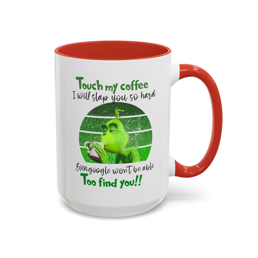 Grinch holding coffee Mug | Accent Coffee Mug 11oz 15oz