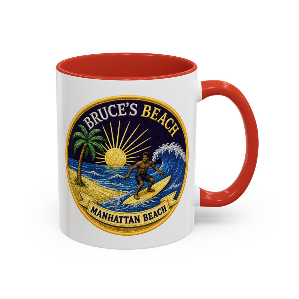 Manhattan Beach Surf Mug — Bruce’s Beach Coffee Cup (11/15oz Accent)