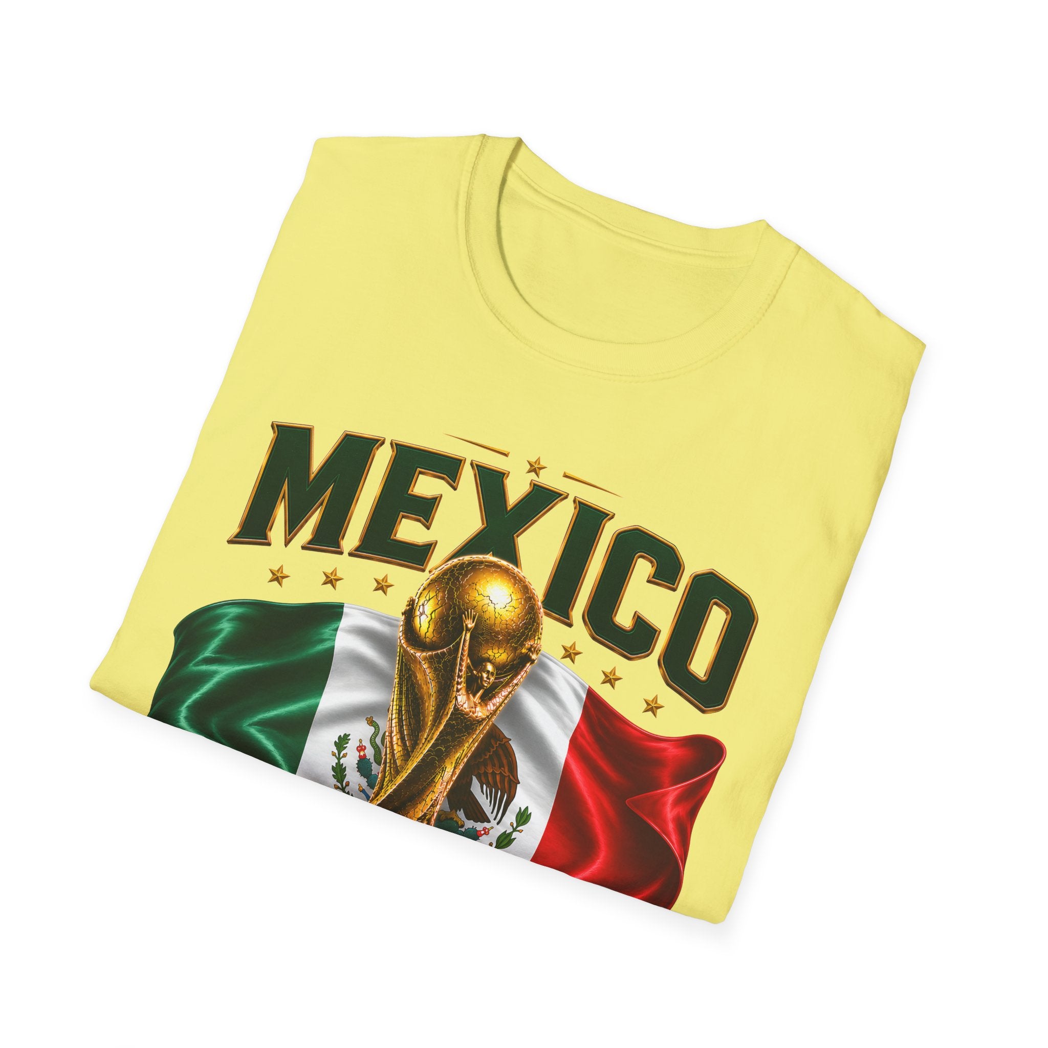 Mexico 2026 World Cup T-Shirt — Flag & Trophy Soccer Fan Tee