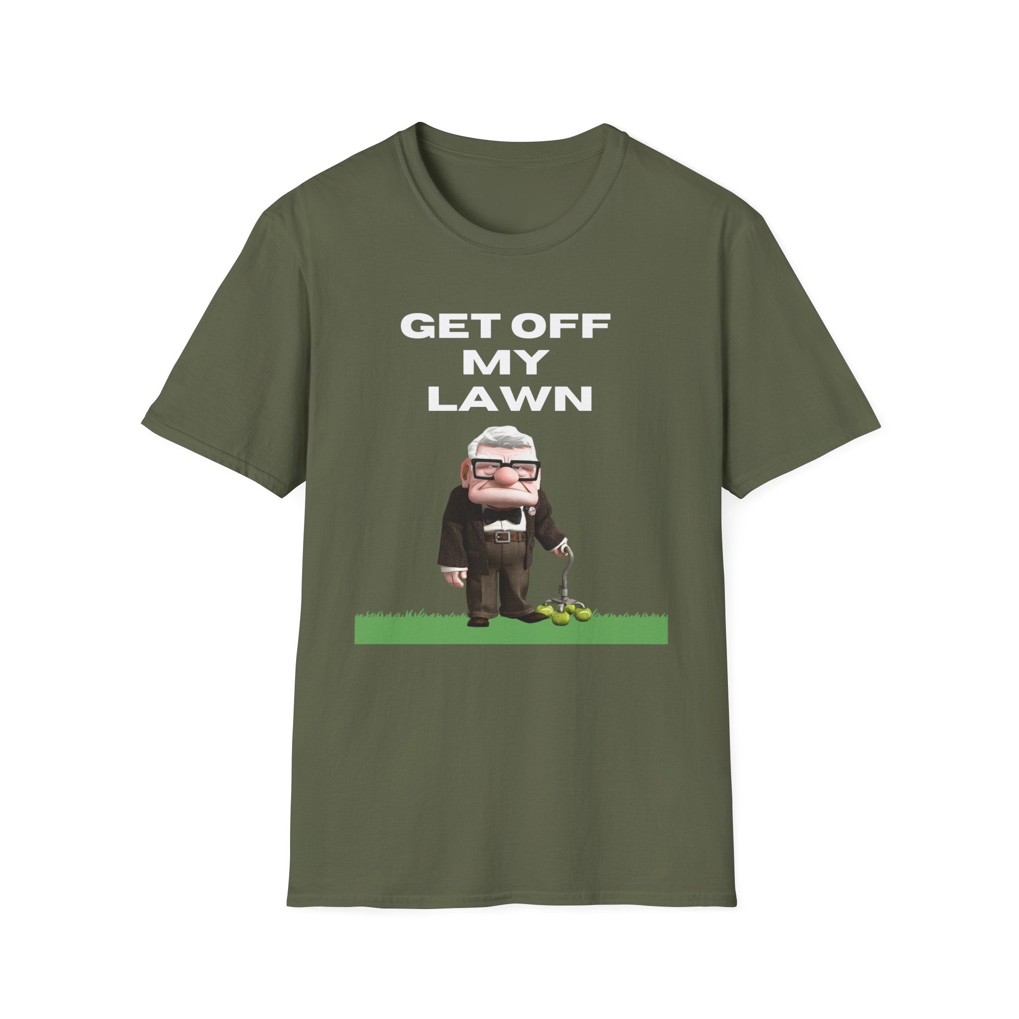 GET OFF My Lawn mens womans Softstyle T-Shirt