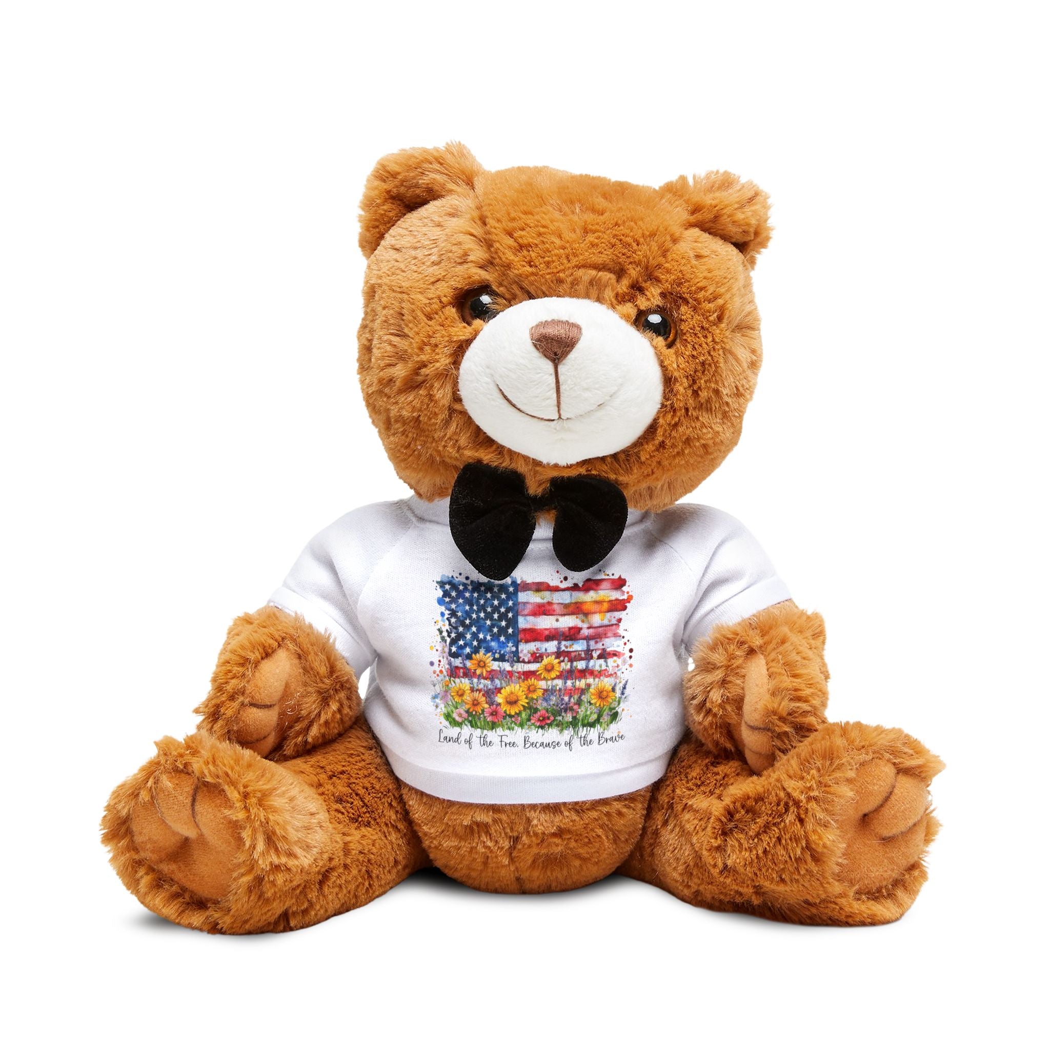 American Flag Floral Teddy Bear