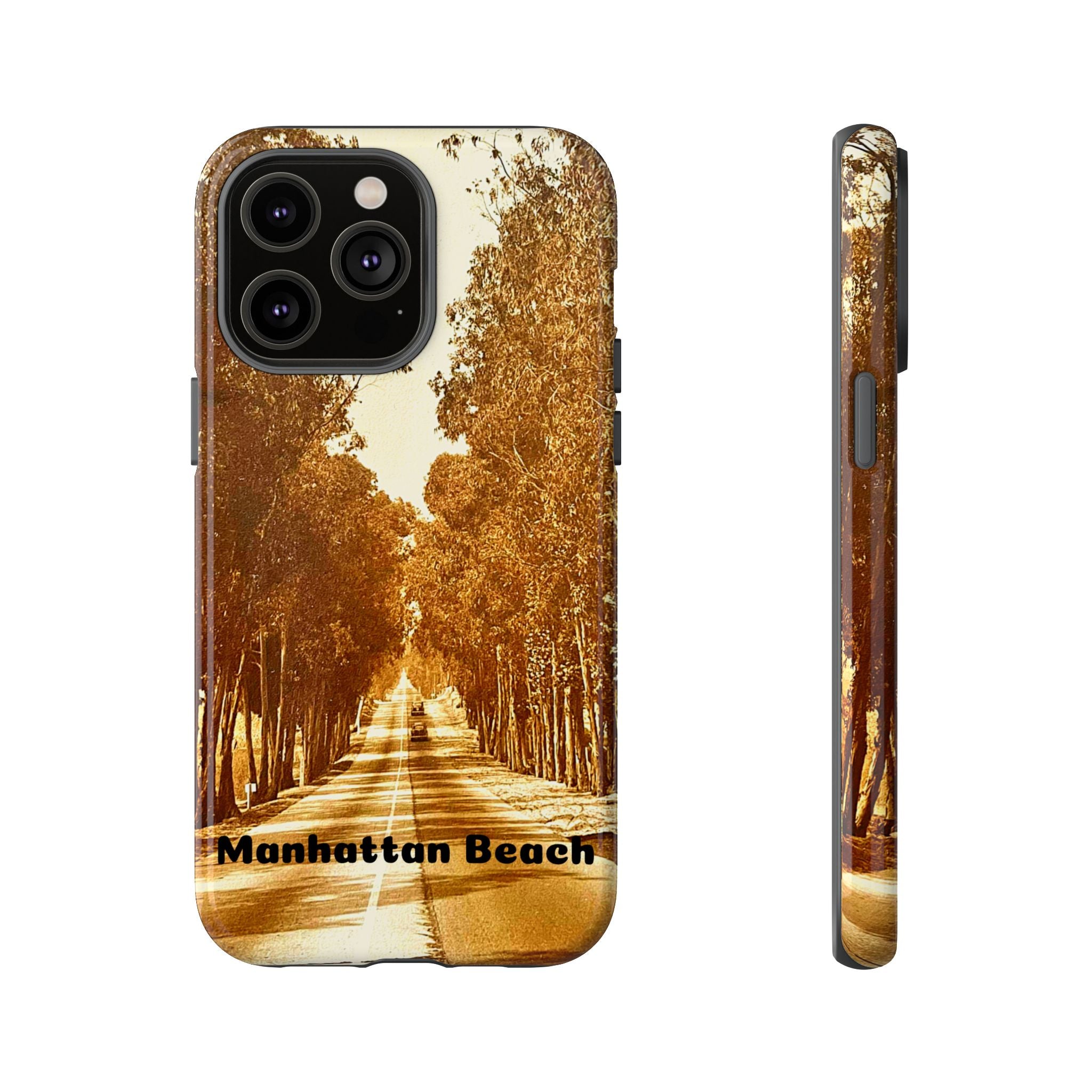 Phone Cases Manhattan Beach Rosecrans Ave Early 60's Tough Cases 90266 California, iPhone Samsung Google Pixel Protective Cover, Vintage