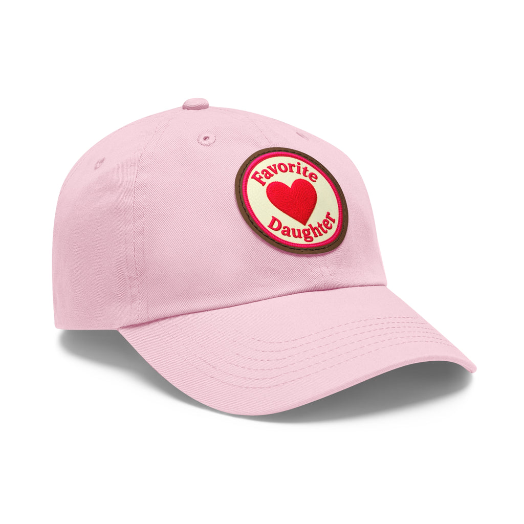 Mom and Daughter Hat — "Favorite Daughter" Leather Patch Cap