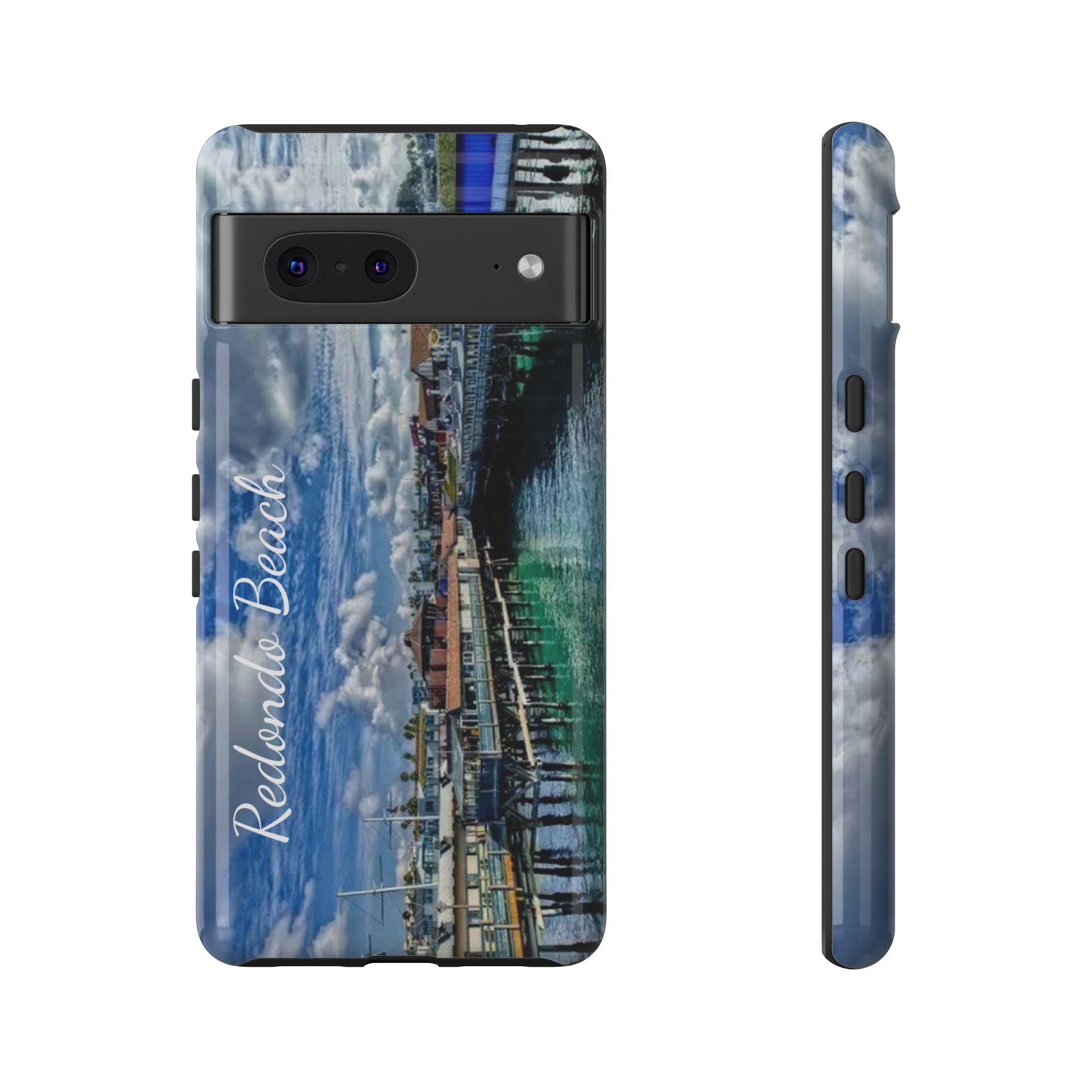Phone Cases, Redondo Beach California King Harbor Design, Protective Covers, iPhone Accessories, Samsung Accessories, Gift for Travelers