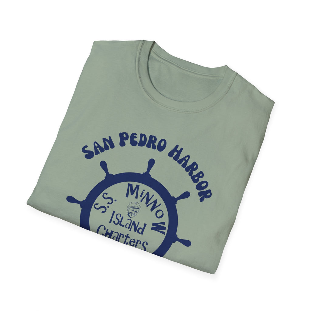 San Pedro Harbor Ship Wheel T-Shirt | SS Minnow Island Charters
