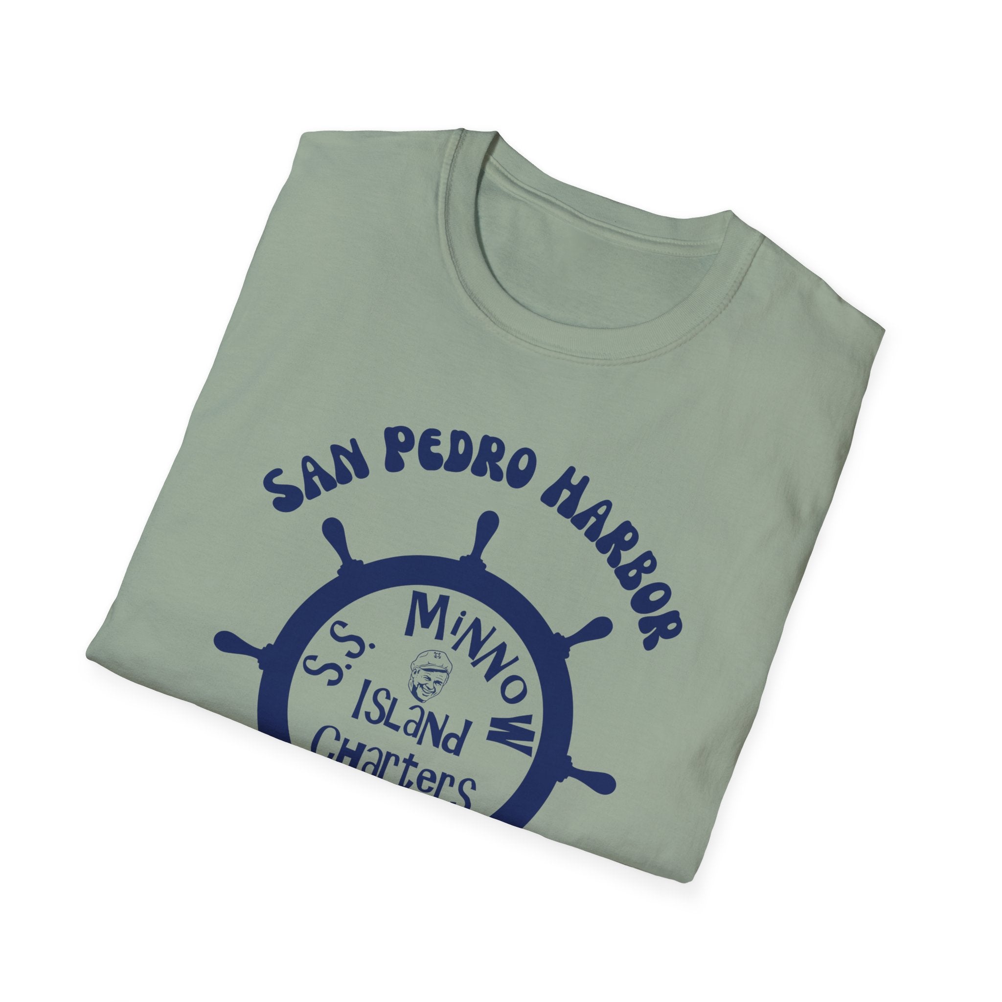 San Pedro Harbor Ship Wheel T-Shirt | SS Minnow Island Charters