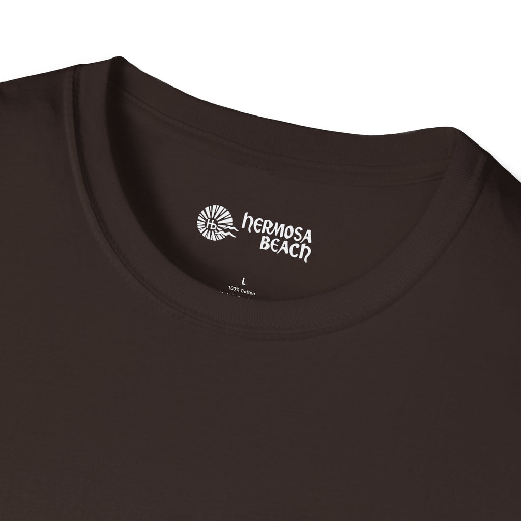 Hermosa Beach Sunburst Wave T-Shirt (printed front back neck) | Hb Minimal Logo Tee
