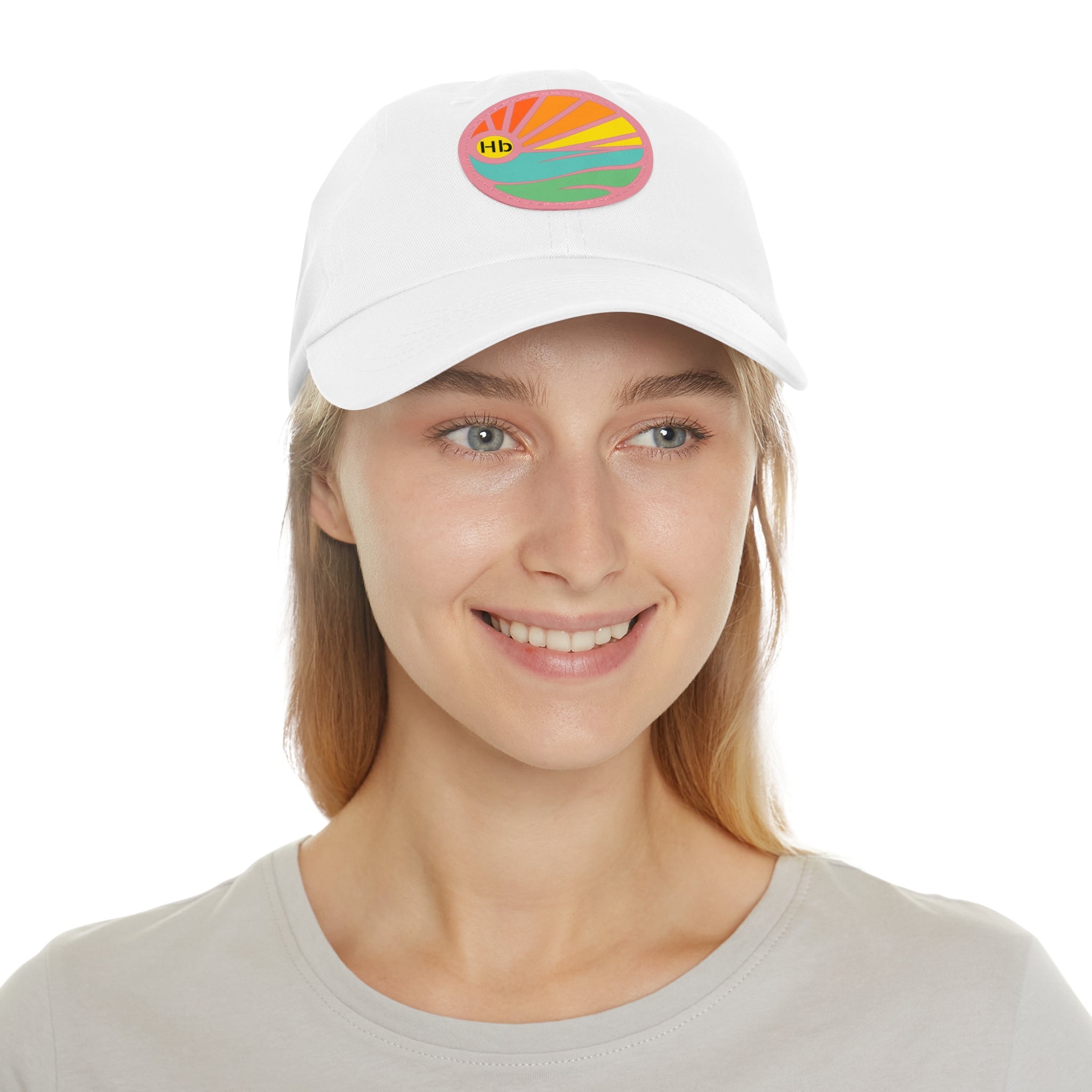 Hermosa Beach Sunset Wave Patch Hat | Mom and Dad Hat with Round Leather Patch #HermosaBeach