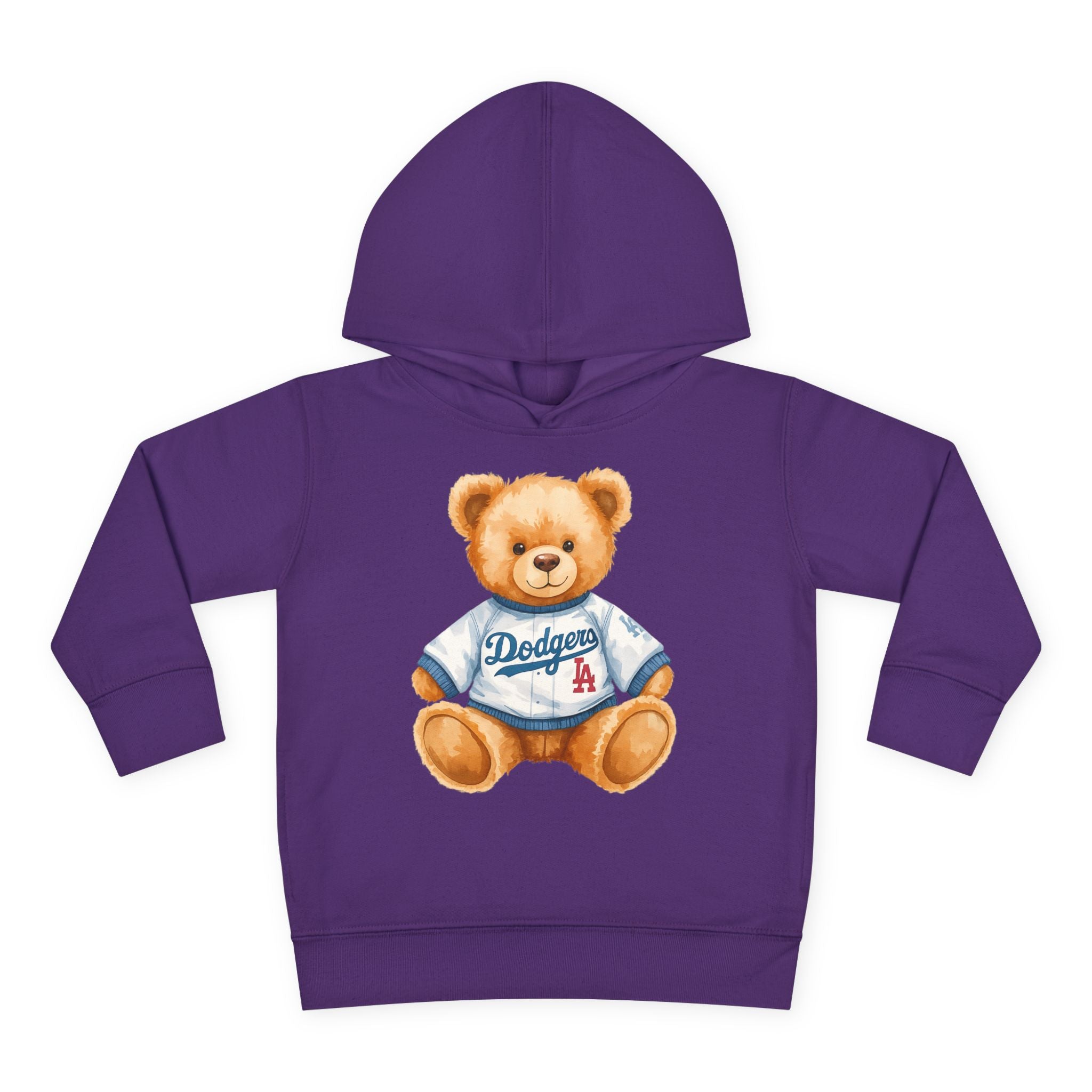 Teddy Bear in Jersey Hoodie | Toddler Pullover Fleece