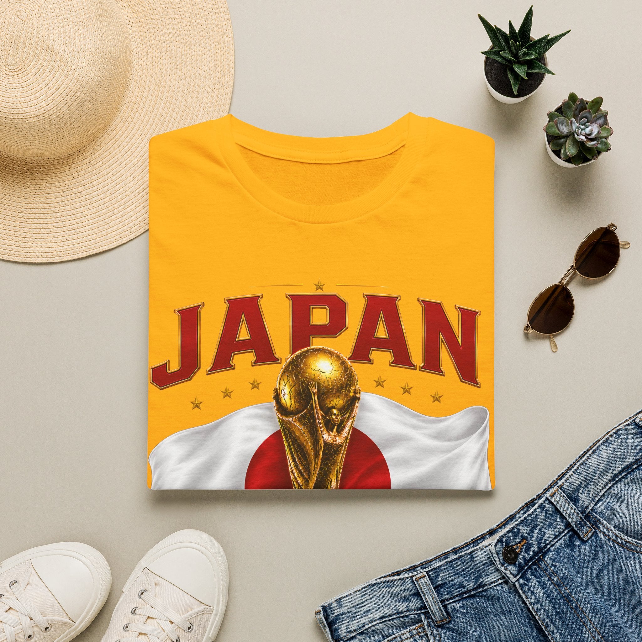 Japan 2026 World Cup T-Shirt — Golden Trophy Soccer Fan Tee