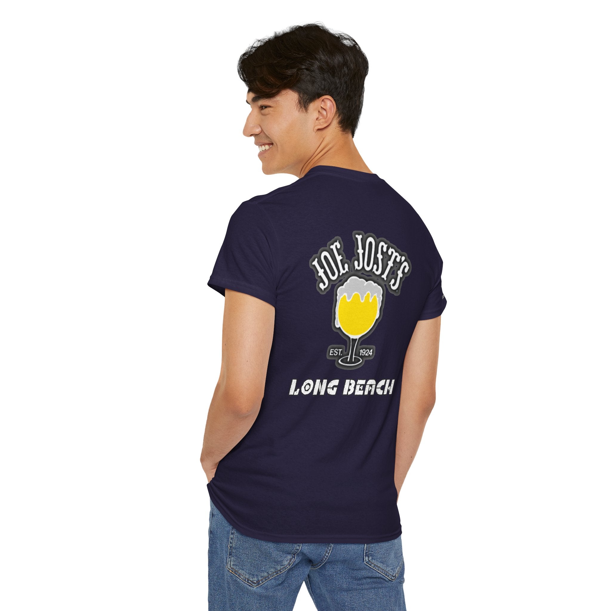 Joe Josts Long Beach California Men's and Woman's Heavy Cotton Tee - Printed 4 Areas