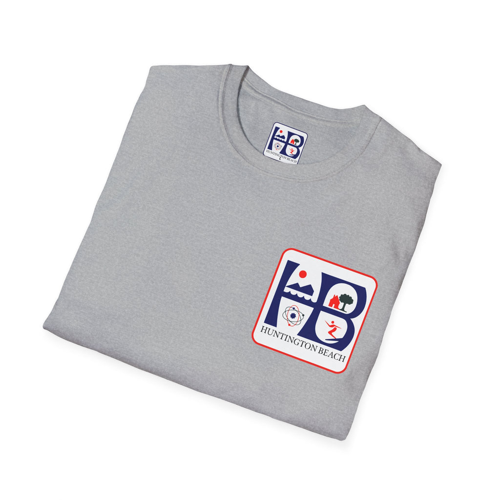 Huntington Beach Retro HB Logo T-Shirt  (printed 3 places)