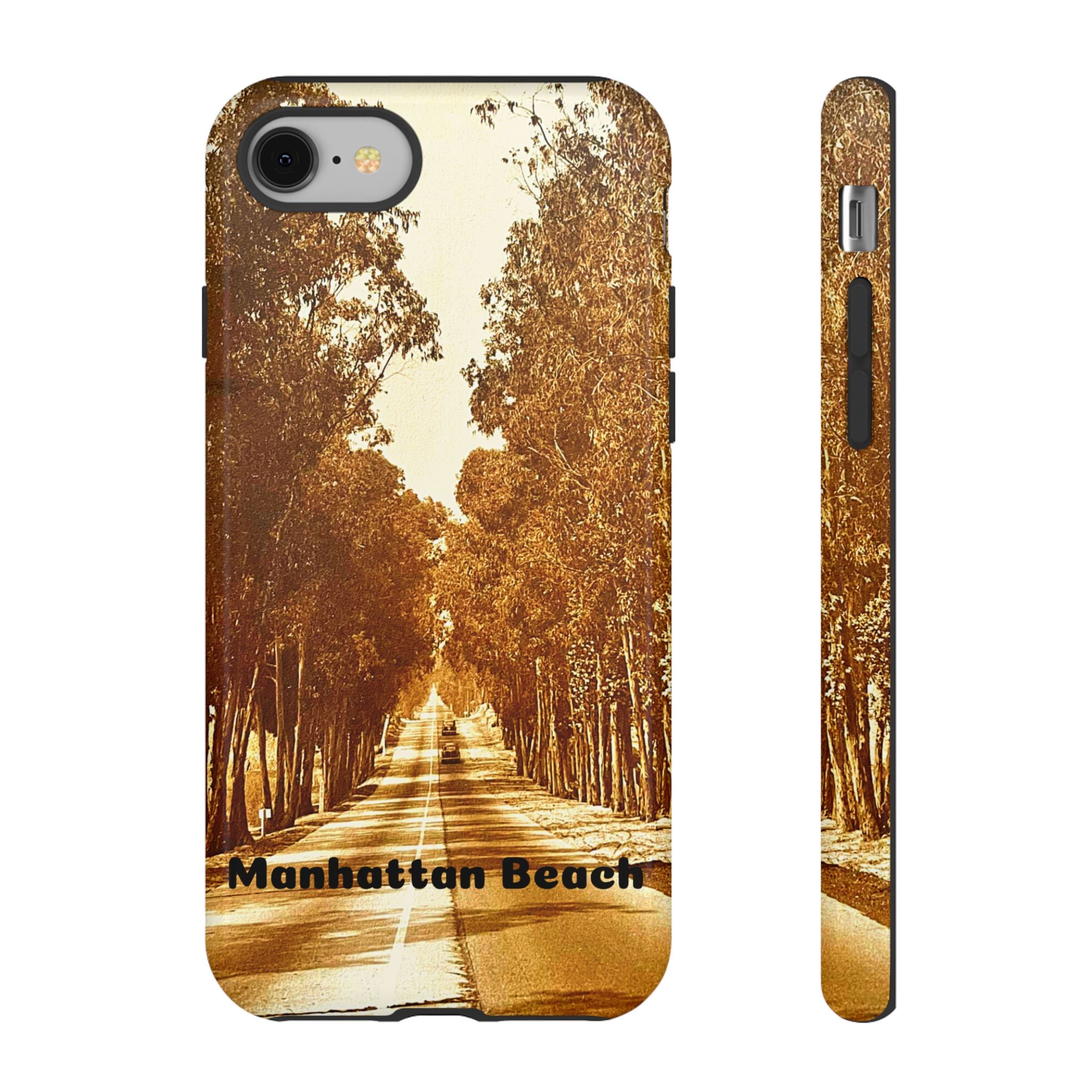 Phone Cases Manhattan Beach Rosecrans Ave Early 60's Tough Cases 90266 California, iPhone Samsung Google Pixel Protective Cover, Vintage