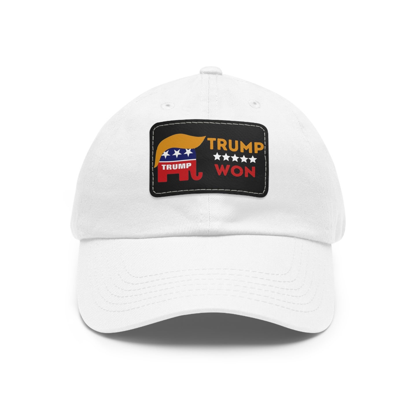 Trump Won Mom and Dad Hat with Leather Patch (Rectangle)