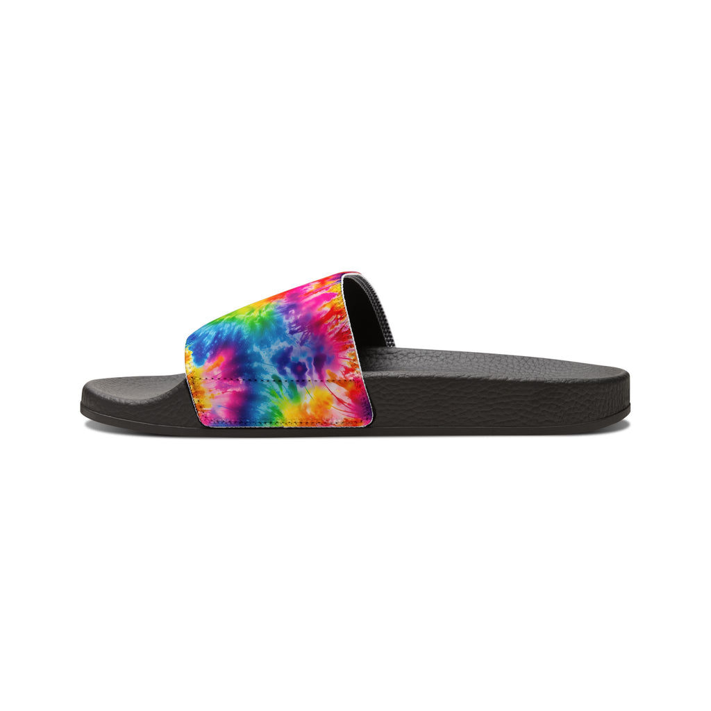 Youth Tie-Dye Slide Sandals — Removable Strap Kids Beach & Pool Slides
