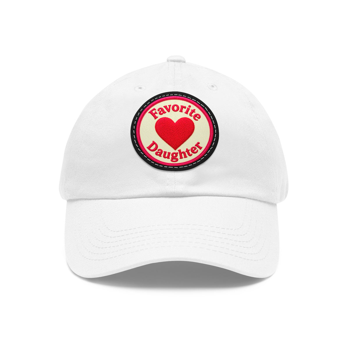 Mom and Daughter Hat — "Favorite Daughter" Leather Patch Cap