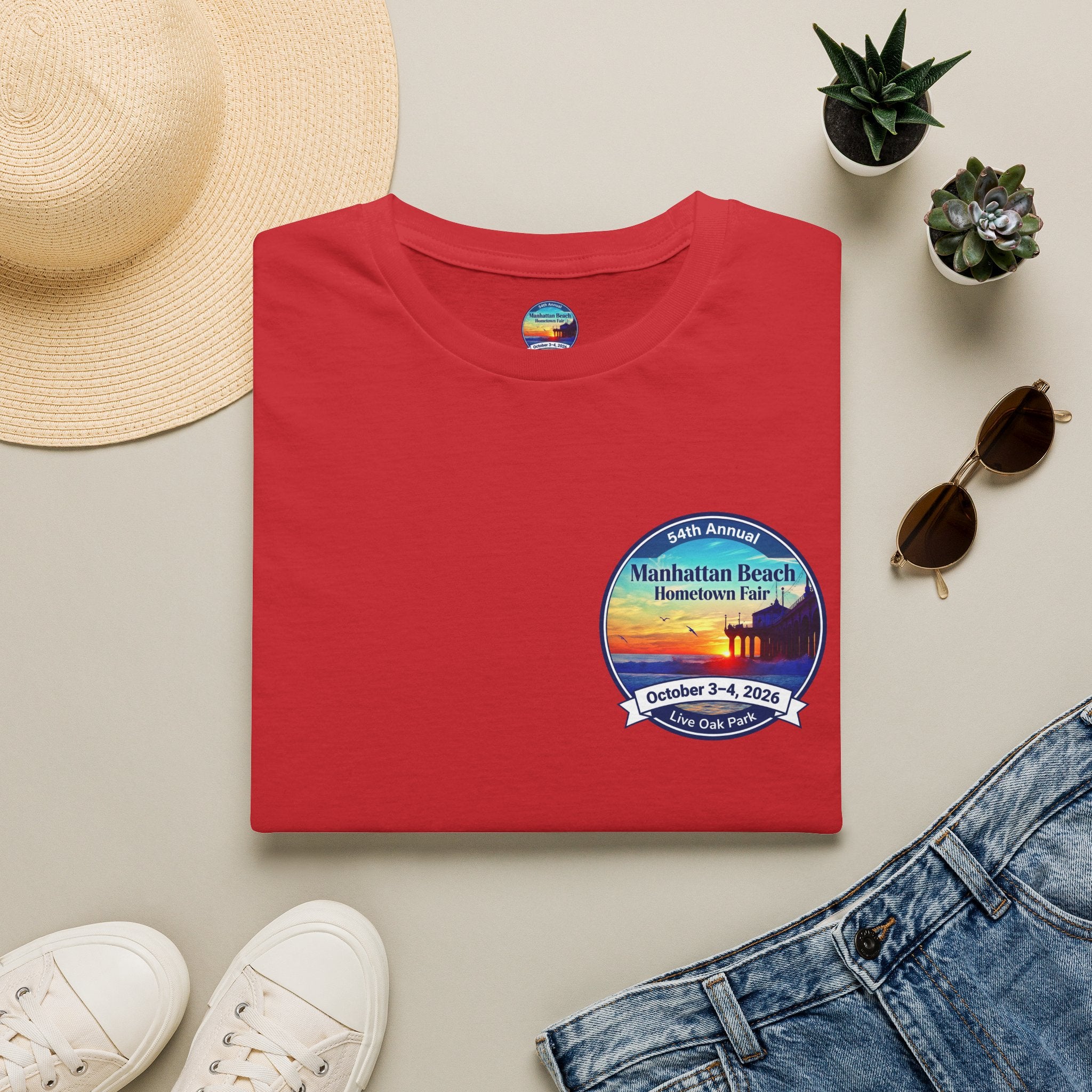 Manhattan Beach Hometown Fair T-Shirt — 54th Annual Sunset Surf Logo (Oct 3-4, 2026)