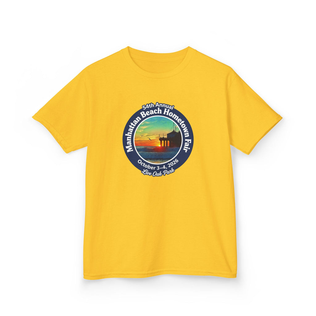 Kids Tee — Manhattan Beach Hometown Fair 2026 Sunset Logo