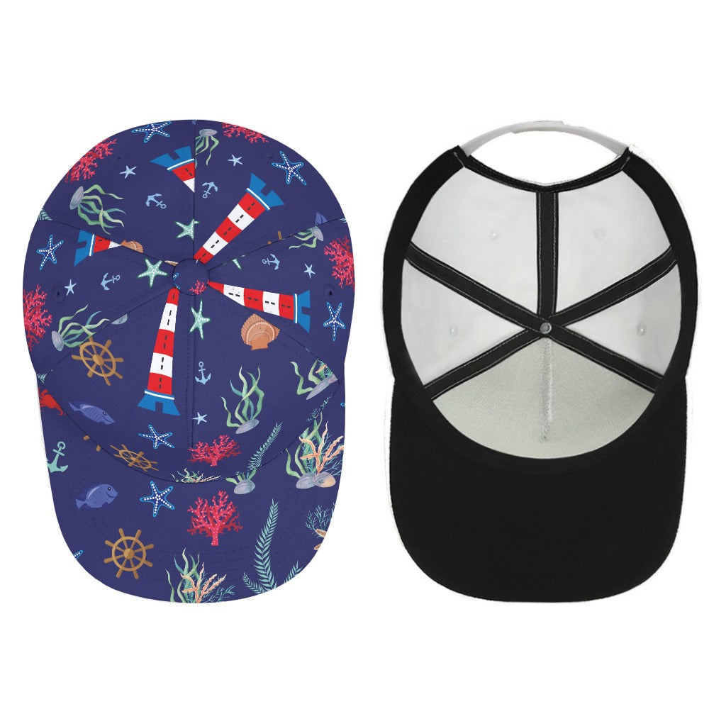 Nautical Ocean Scene Baseball Cap Free Shipping