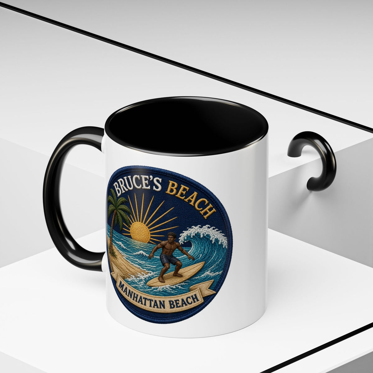 Bruce's Beach Manhattan Beach Surf Mug – Accent Coffee Cup (11/15oz)