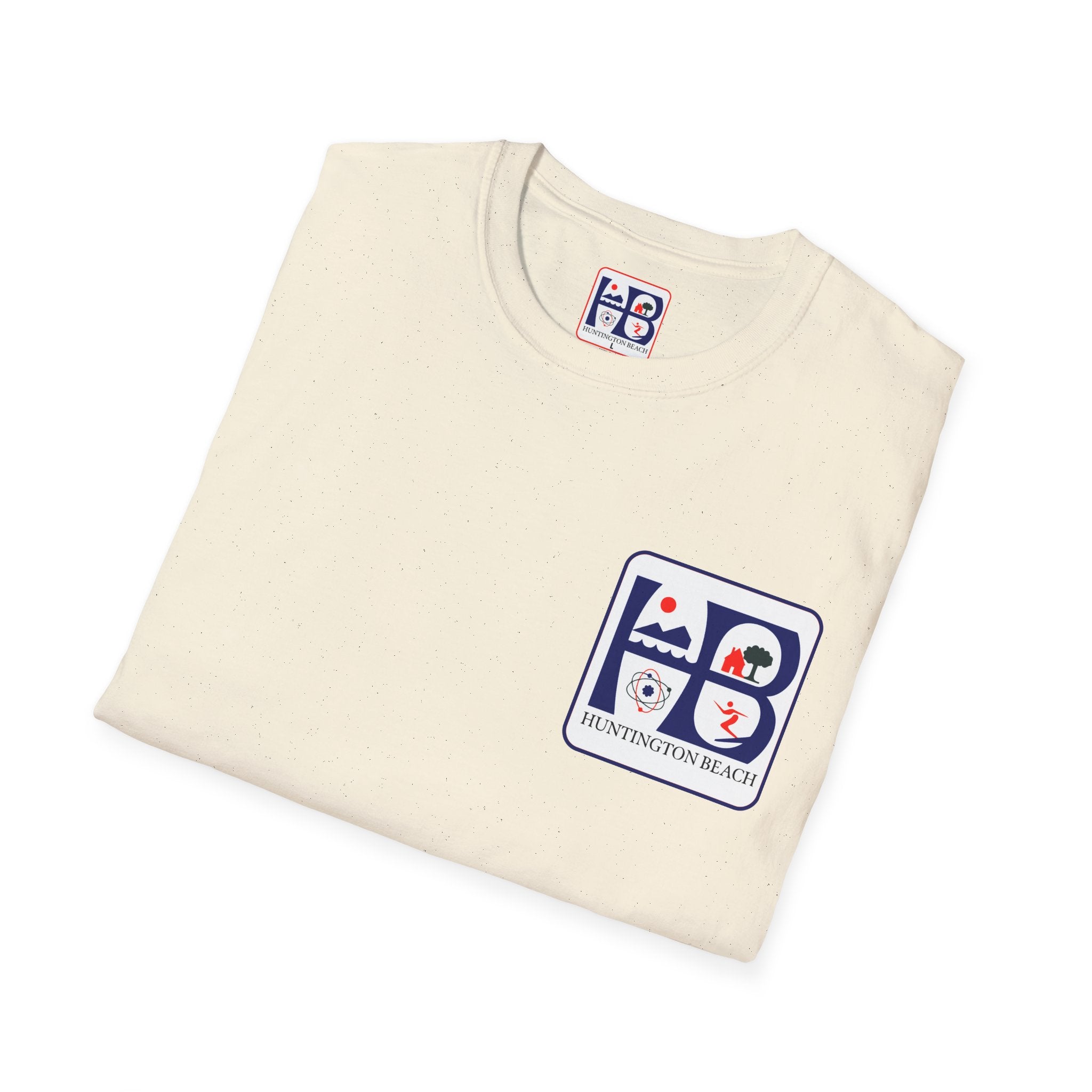 Huntington Beach Retro Logo T-Shirt — HB Surf & Sunset Tee (printed 3 side)