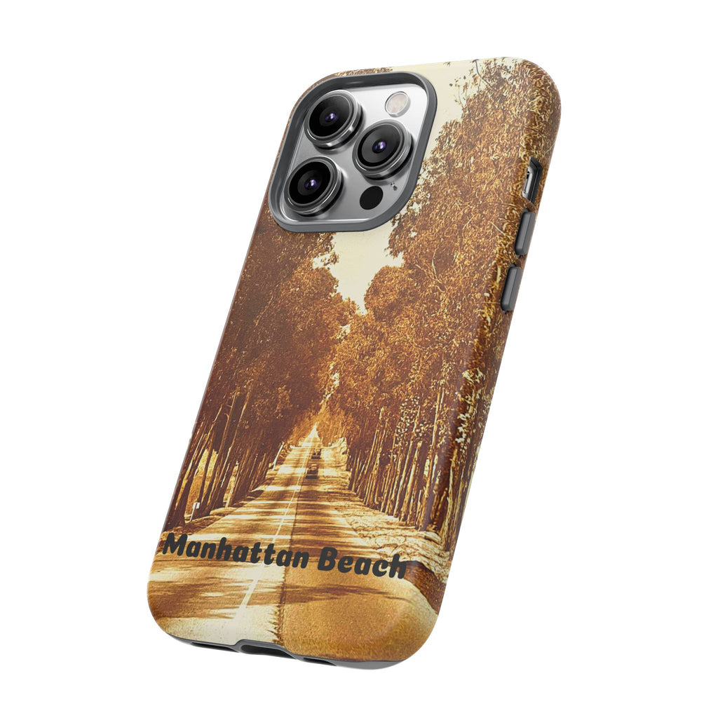 Phone Cases Manhattan Beach Rosecrans Ave Early 60's Tough Cases 90266 California, iPhone Samsung Google Pixel Protective Cover, Vintage