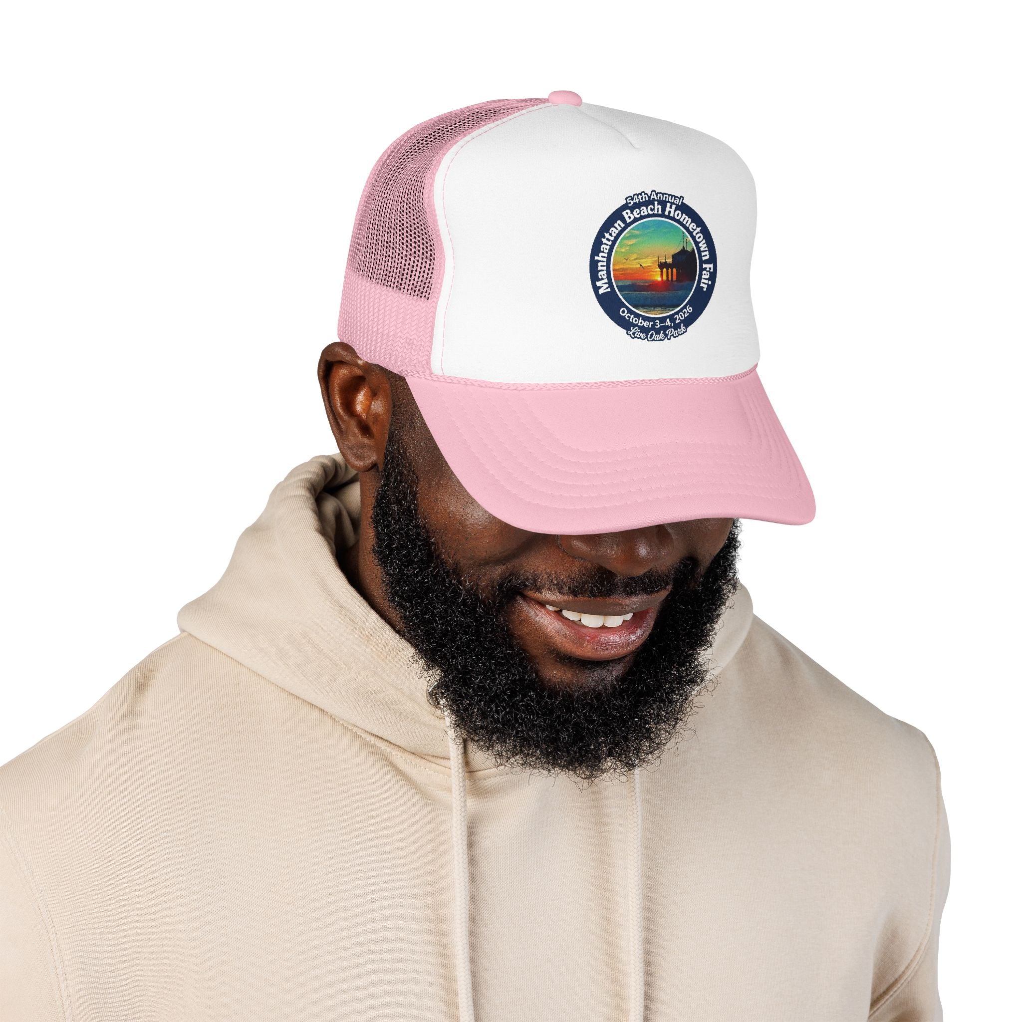 Trucker Hat — Manhattan Beach Hometown Fair Sunset Logo