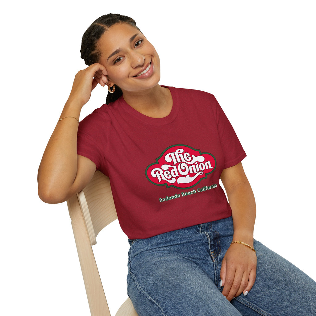 Red Onion Redondo Beach California  Restaurant  Retro Tee, Soft Cotton Shirt, Casual Vintage T-Shirt #OldSouthBay.com