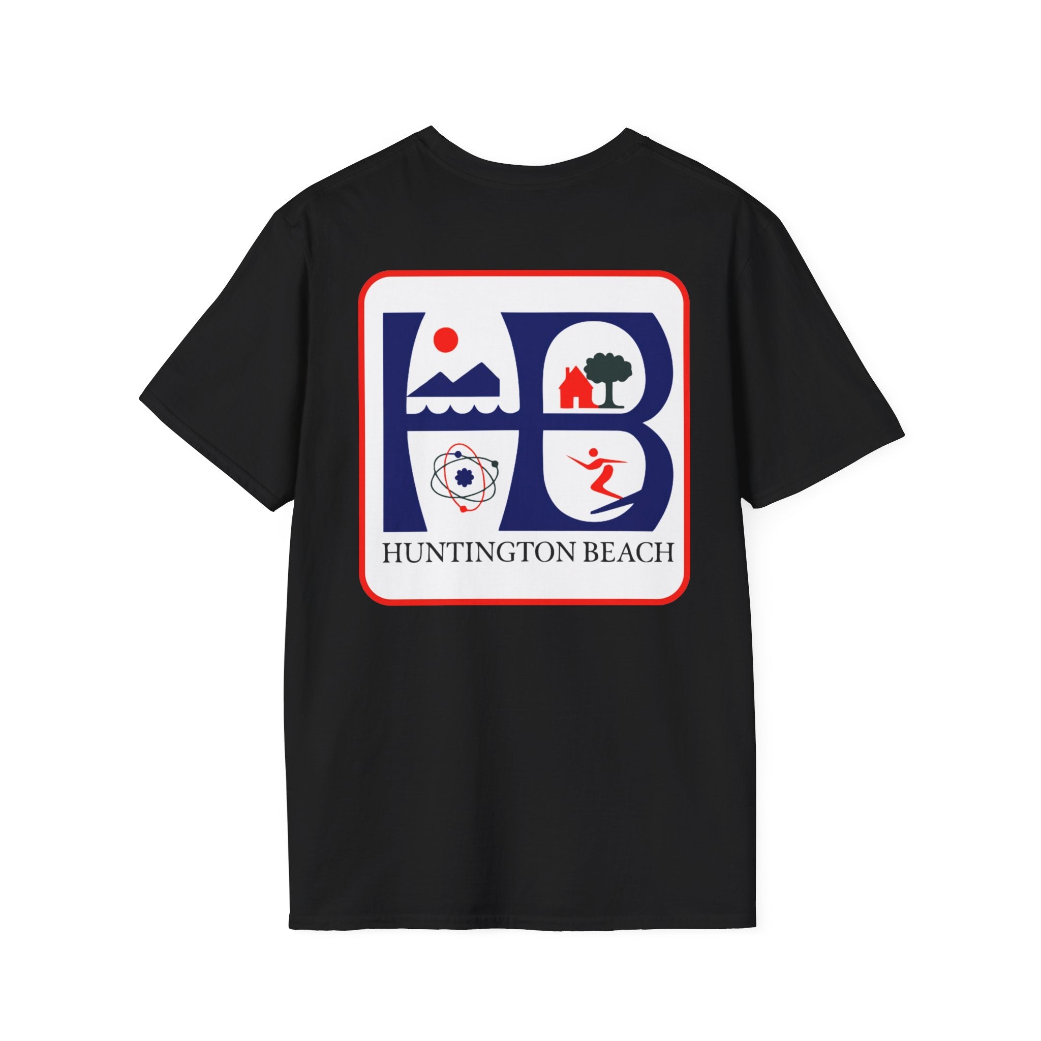 Huntington Beach Retro HB Logo T-Shirt  (printed 3 places)