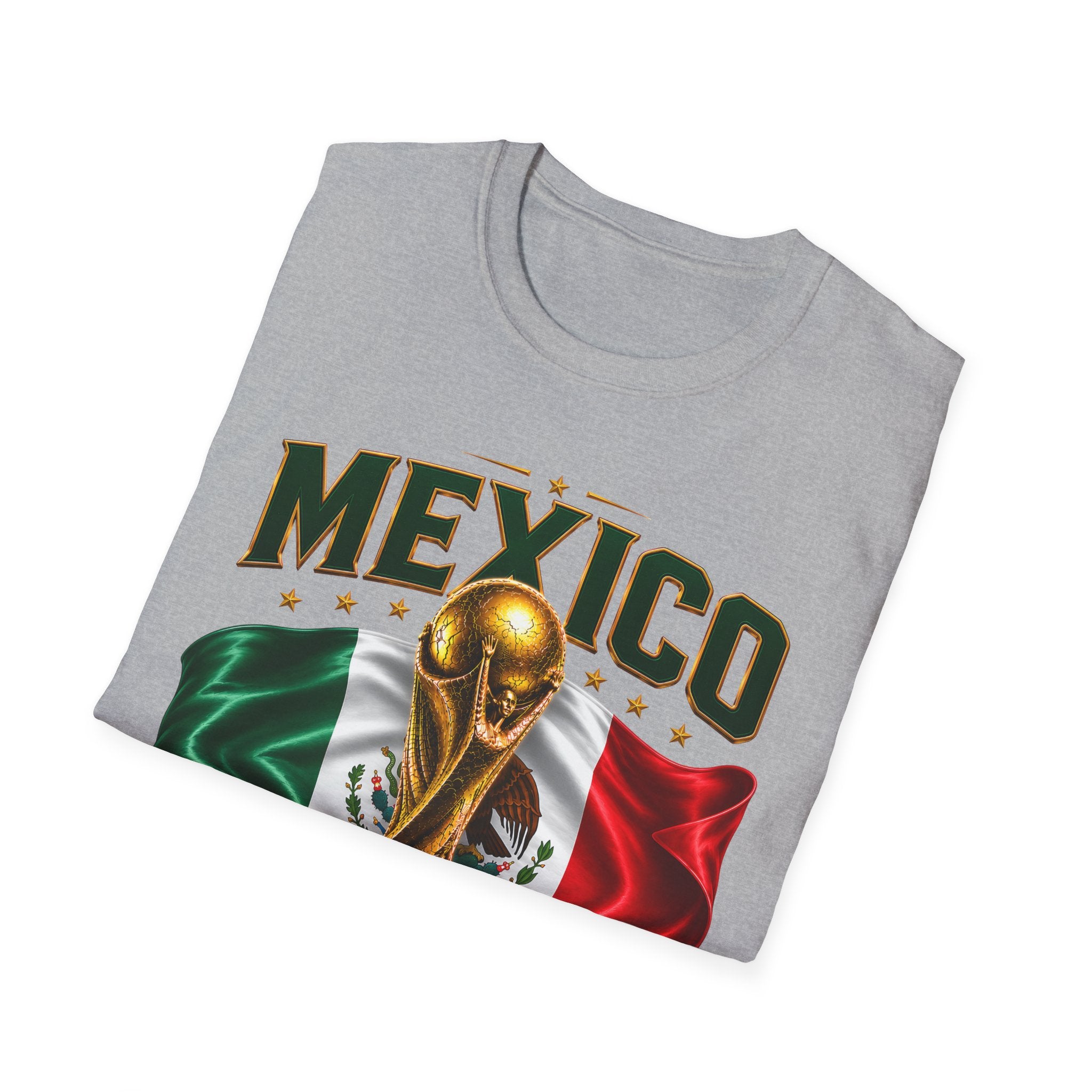 Mexico 2026 World Cup T-Shirt — Flag & Trophy Soccer Fan Tee