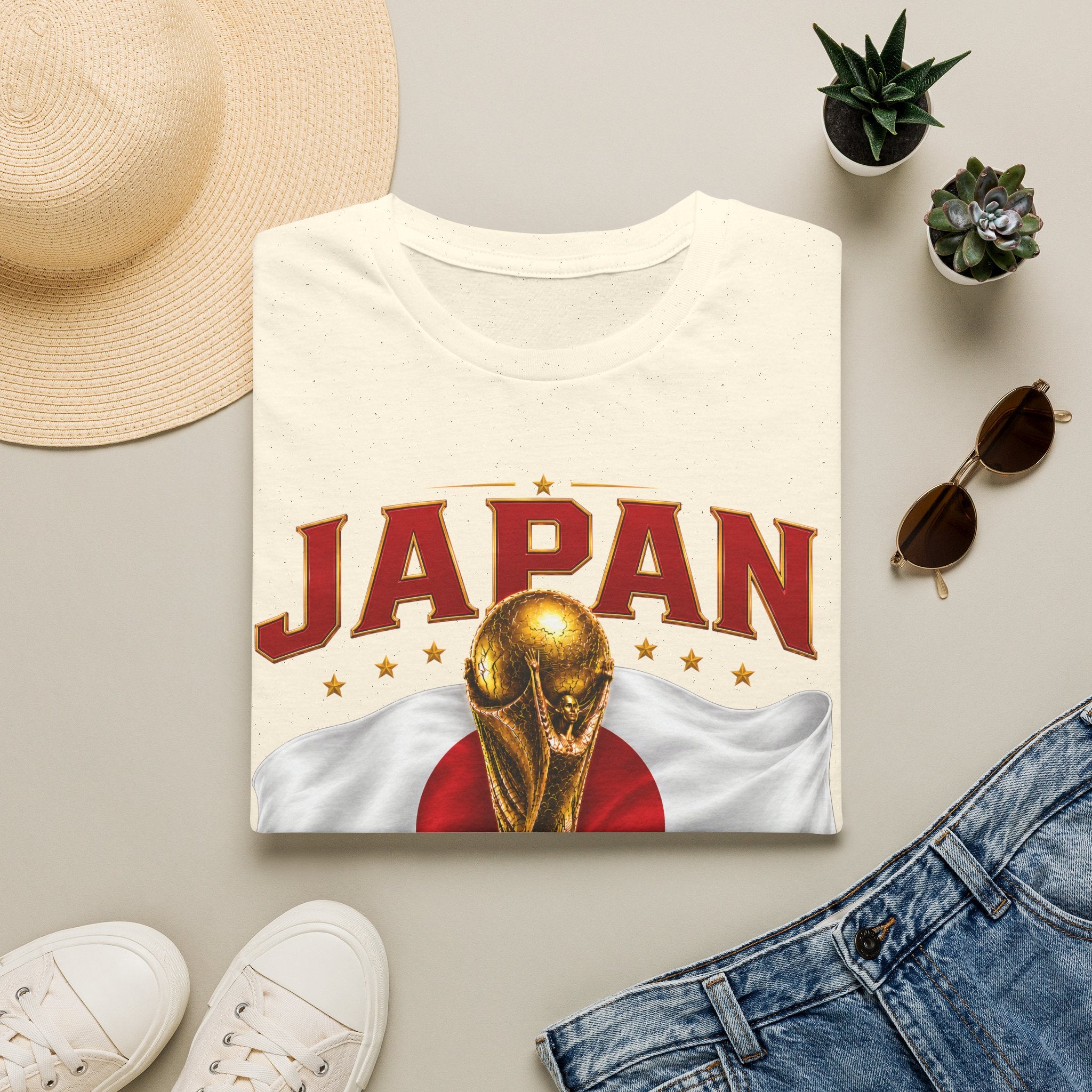 Japan 2026 World Cup T-Shirt — Golden Trophy Soccer Fan Tee