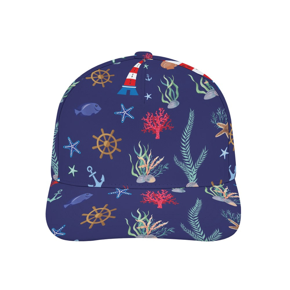 Nautical Ocean Scene Baseball Cap Free Shipping