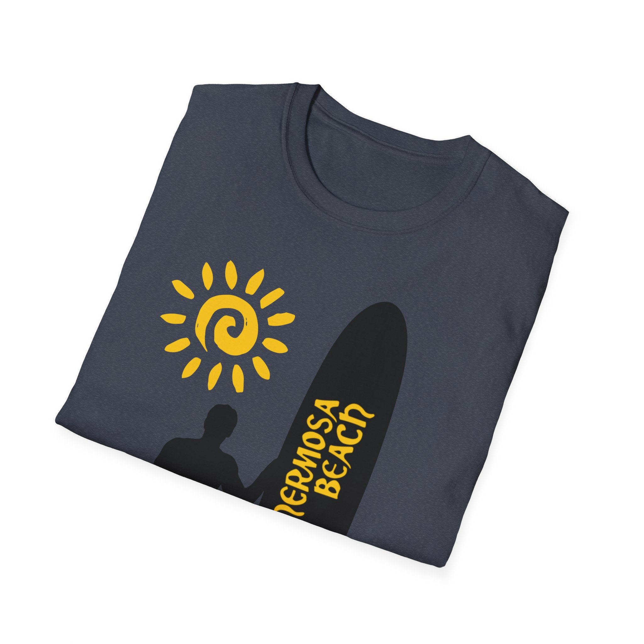 Hermosa Beach Long Board Unisex Softstyle T-Shirt