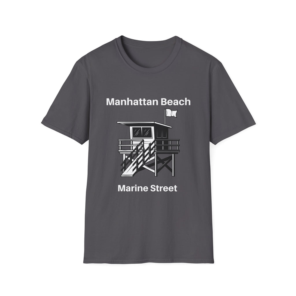 Marine Street Lifeguard Station Manhattan Beach  Mens and Womans Softstyle T-Shirt