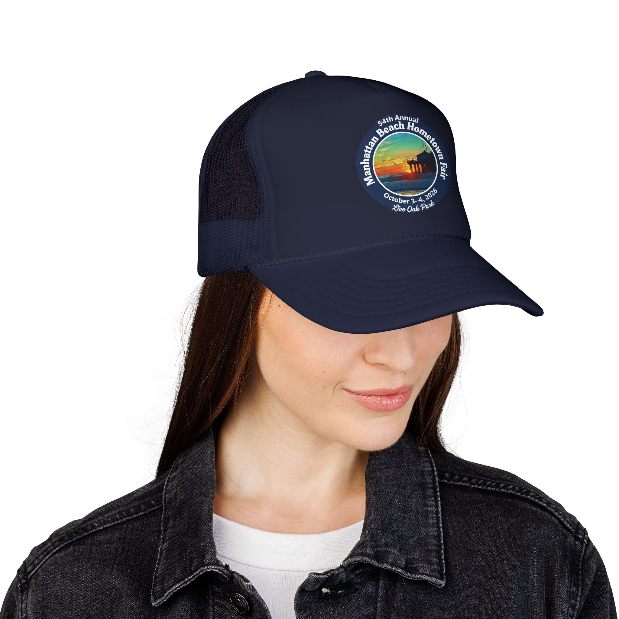 Trucker Hat — Manhattan Beach Hometown Fair Sunset Logo