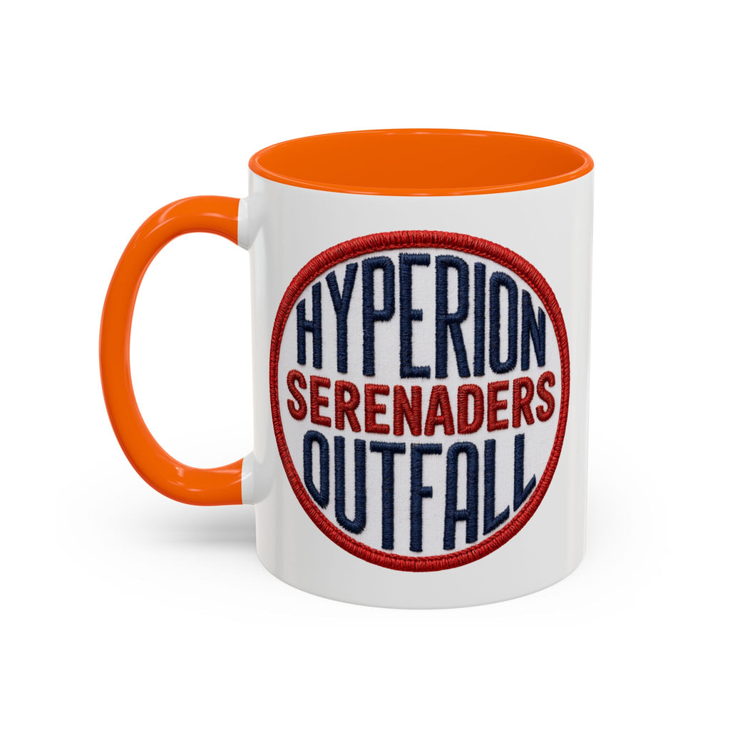 Accent Coffee Mug — "Hyperion Serenaders Outfall" Retro Patch Ceramic Mug (11/15oz)